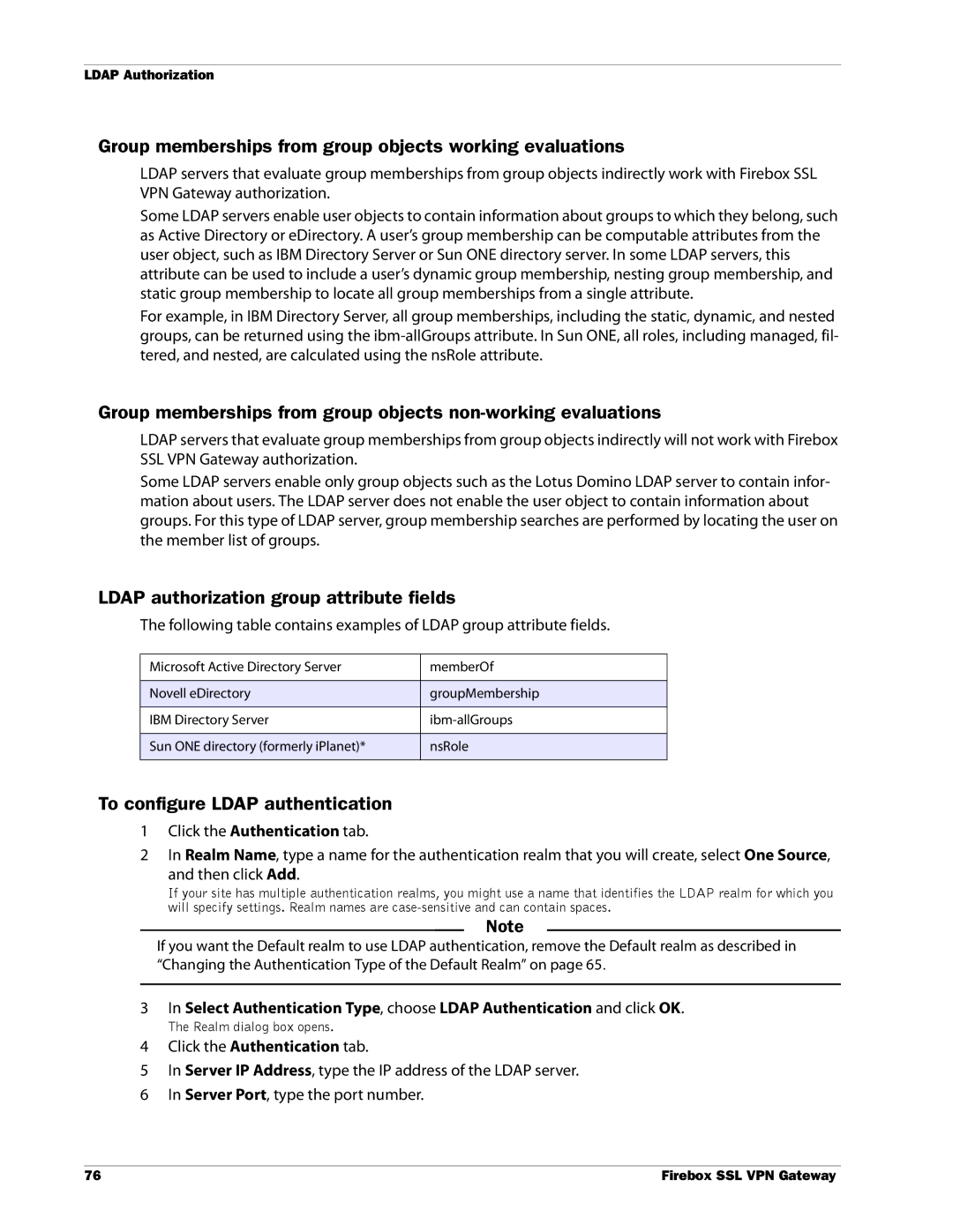 WatchGuard Technologies SSL VPN manual Group memberships from group objects working evaluations 