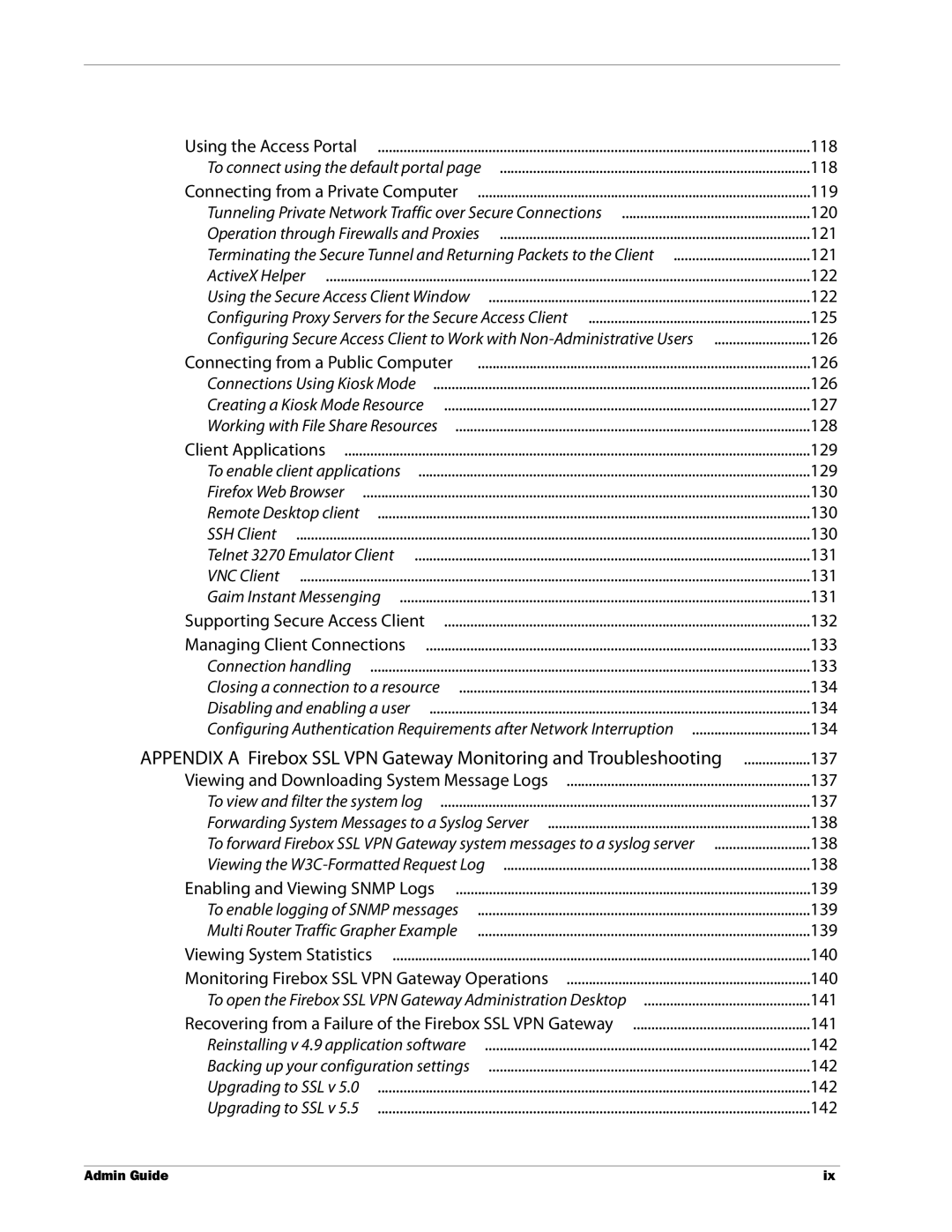 WatchGuard Technologies manual Recovering from a Failure of the Firebox SSL VPN Gateway 