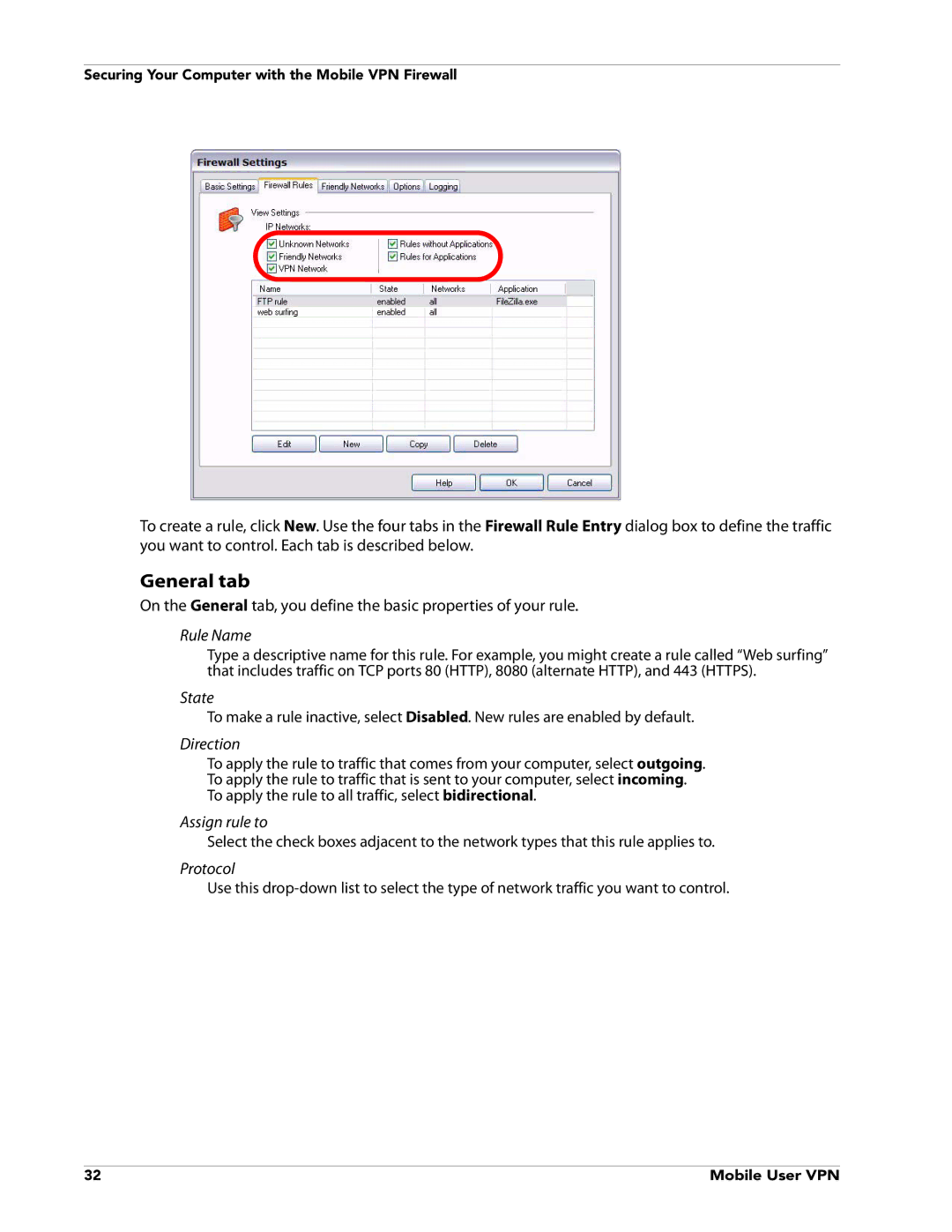 WatchGuard Technologies V10.0 manual General tab 