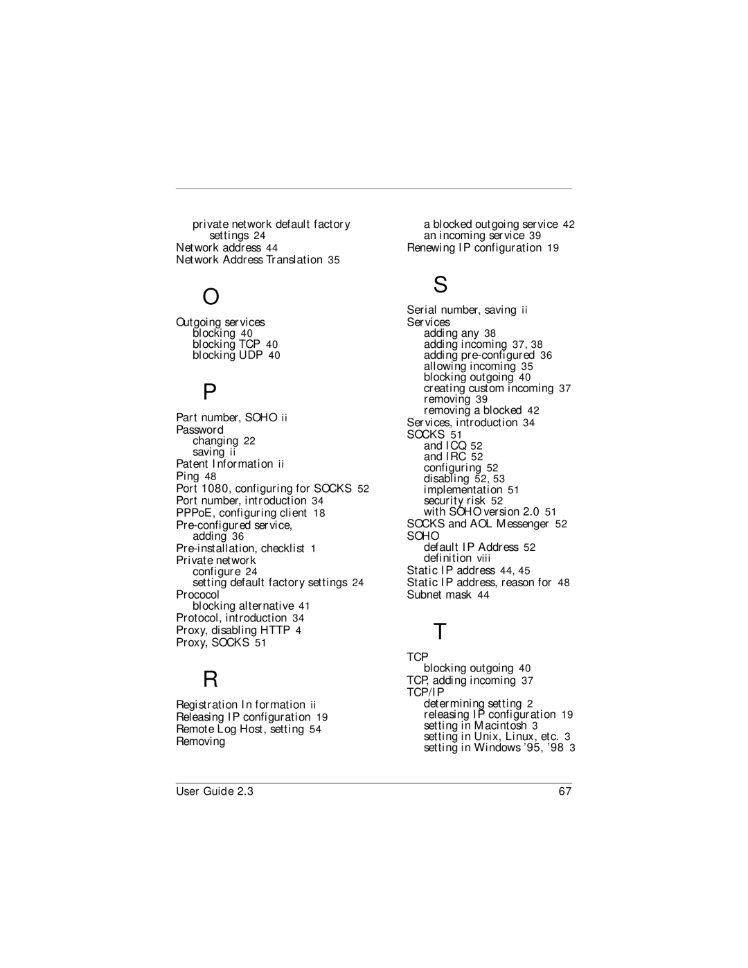 WatchGuard Technologies WatchGuard SOHO and SOHO | tc manual Tcp 