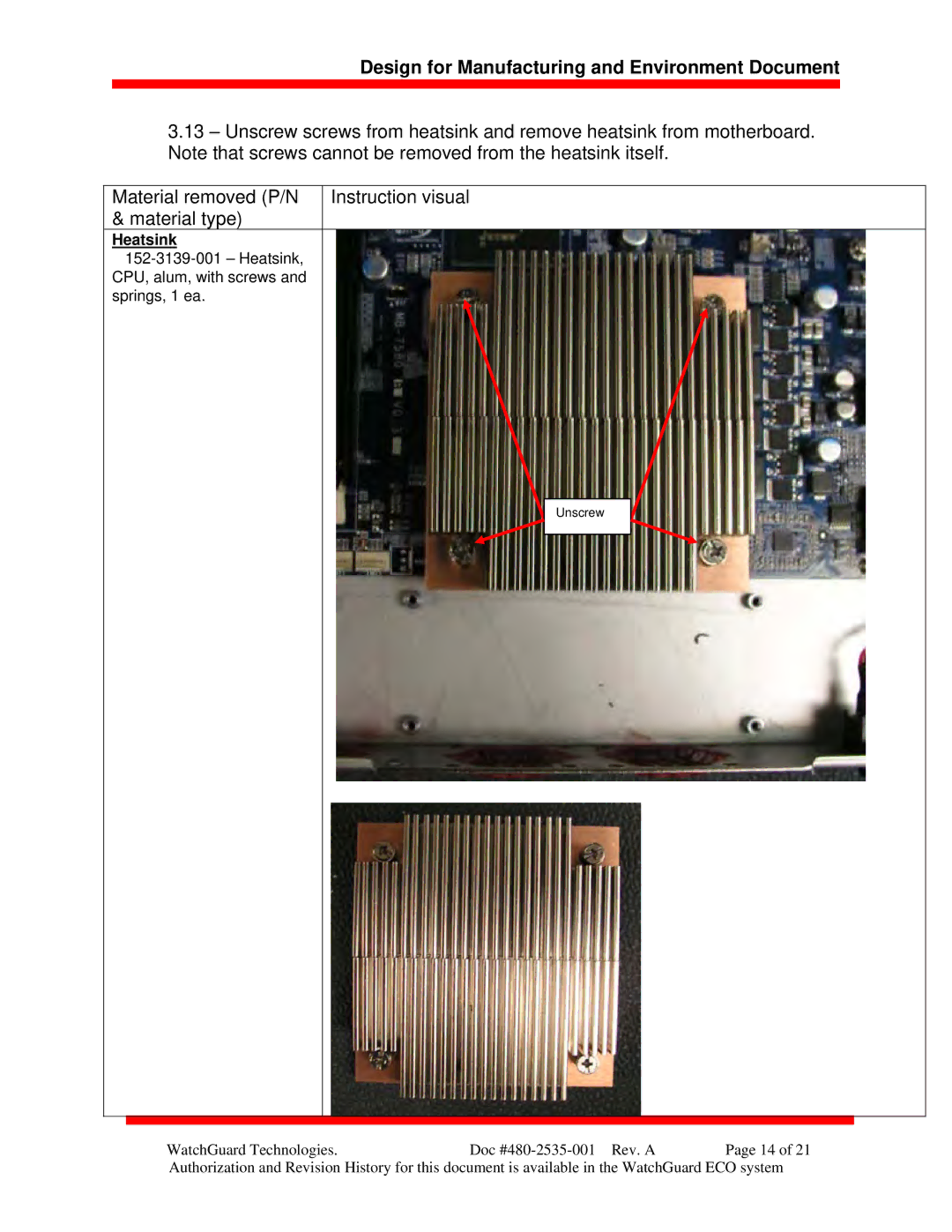 WatchGuard Technologies XTM 5 Series manual Unscrew 