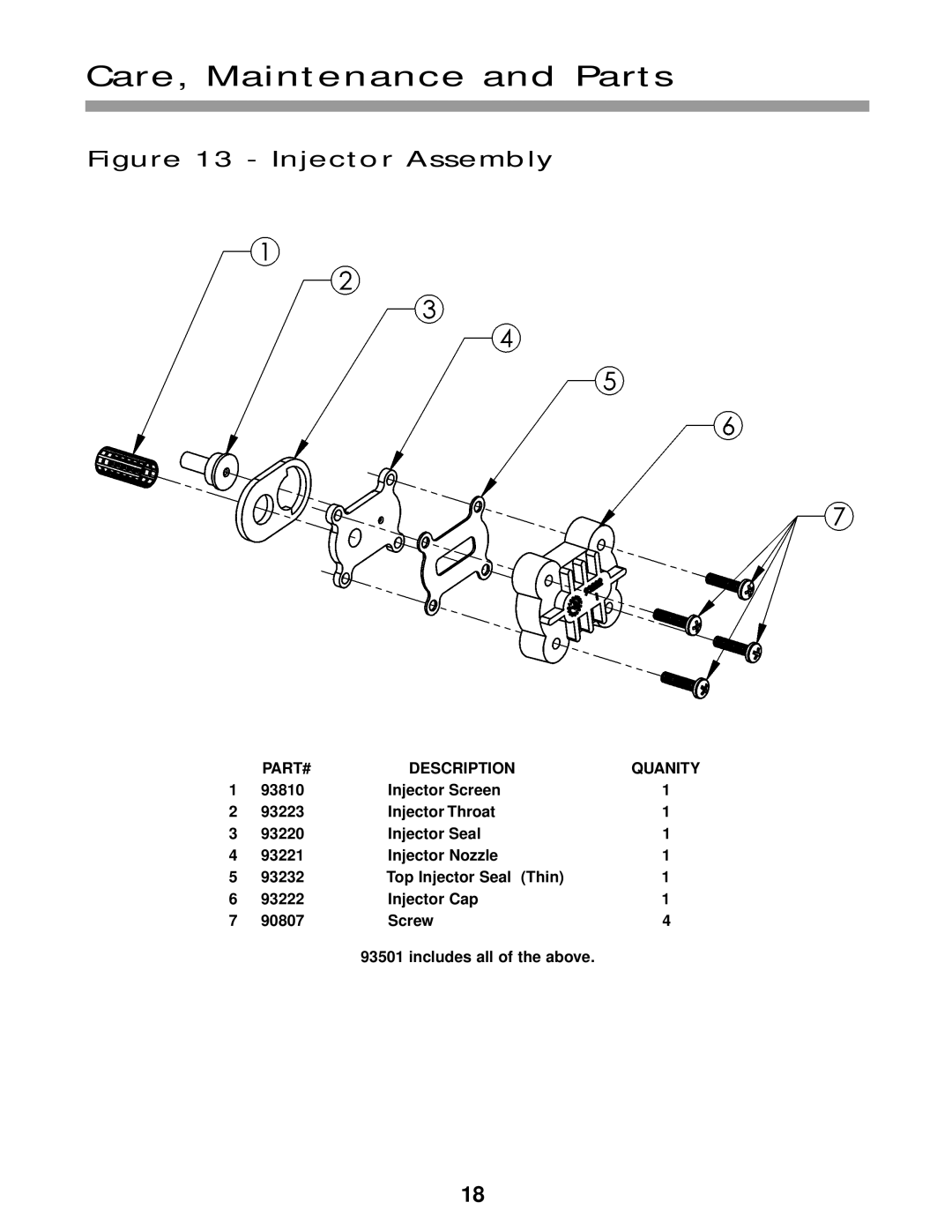 Water Boss 700, 900, 550 service manual Injector Assembly 