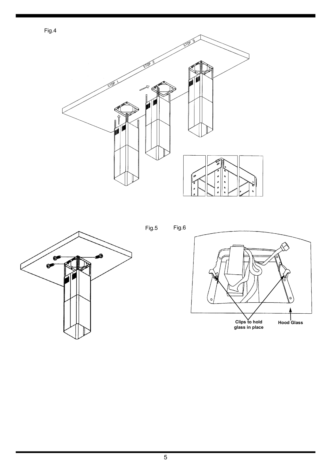 Waterford Precision Cycles Glass Island Hood manual Clips to hold Hood Glass Glass in place 