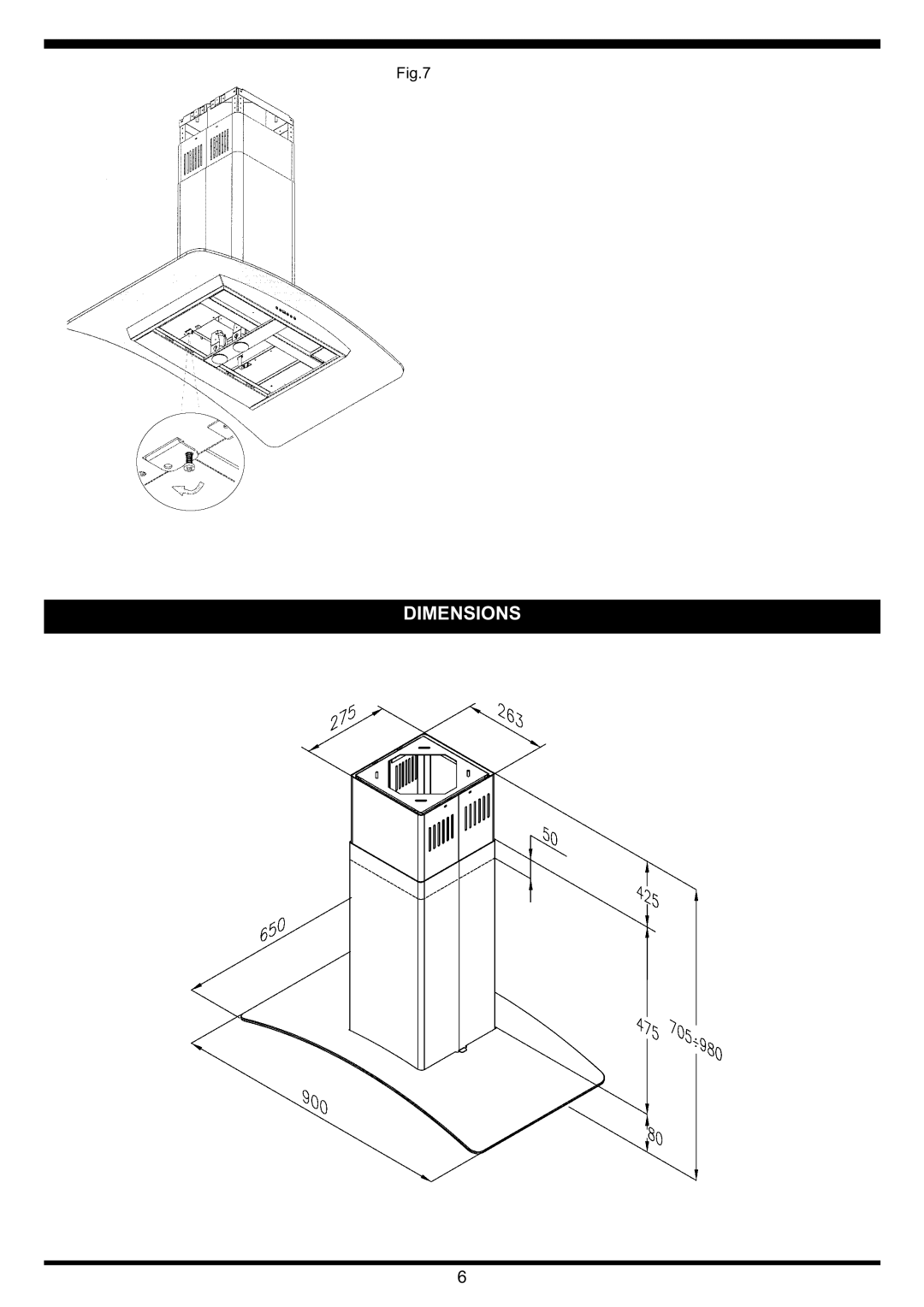 Waterford Precision Cycles Glass Island Hood manual Dimensions 