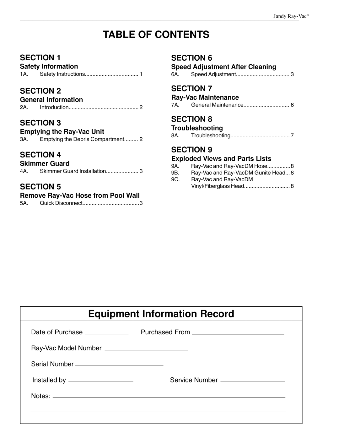 Waterpik Technologies H0555100 owner manual Table of Contents 