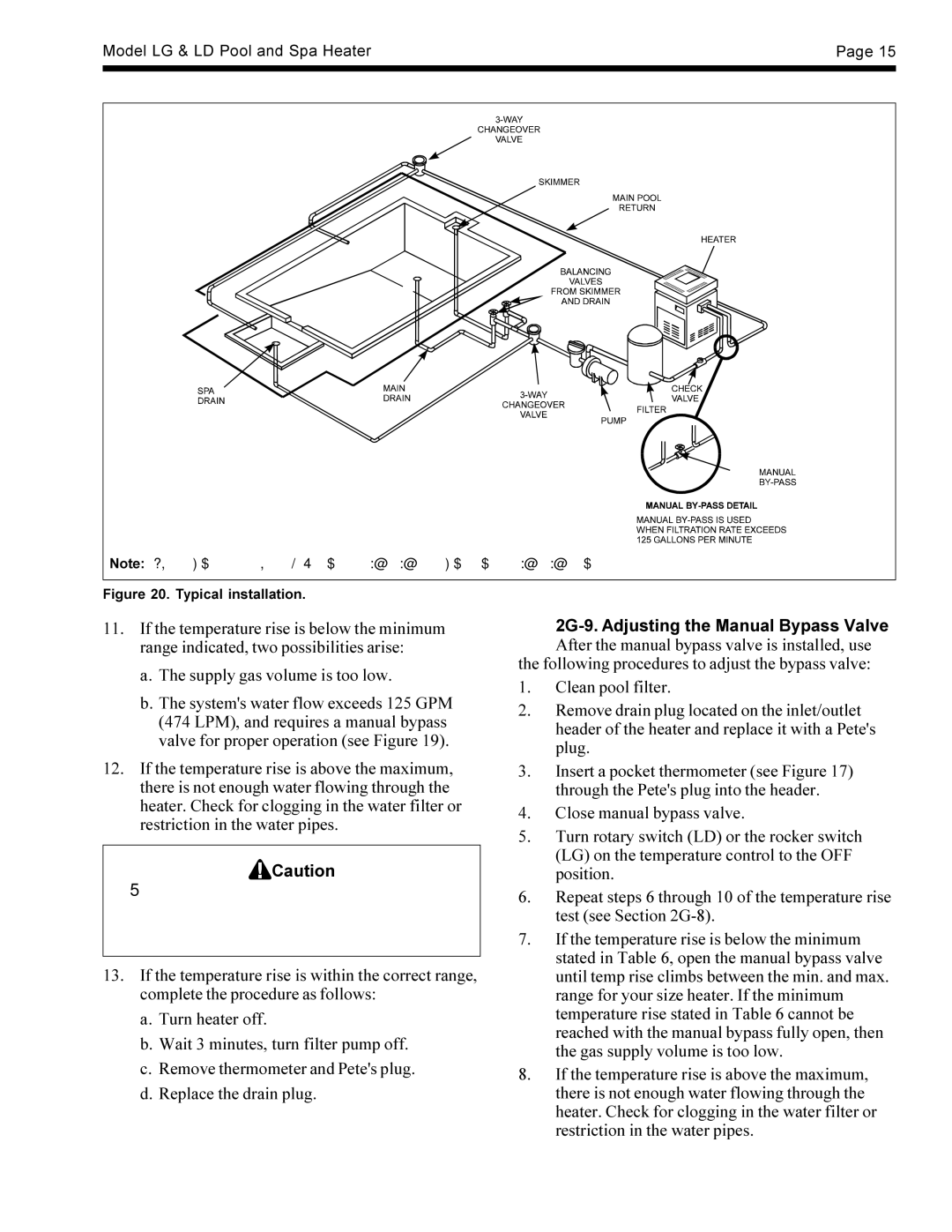 Waterpik Technologies LD, LG operation manual Supply gas volume is too low, 2G-9. Adjusting the Manual Bypass Valve 