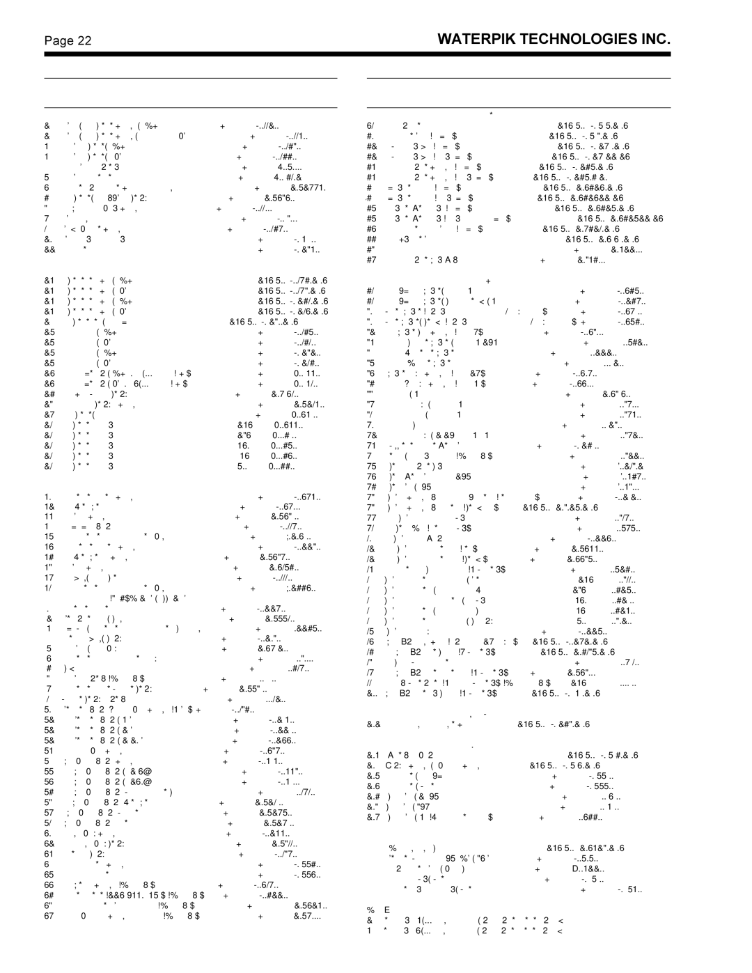 Waterpik Technologies LG, LD operation manual Order 