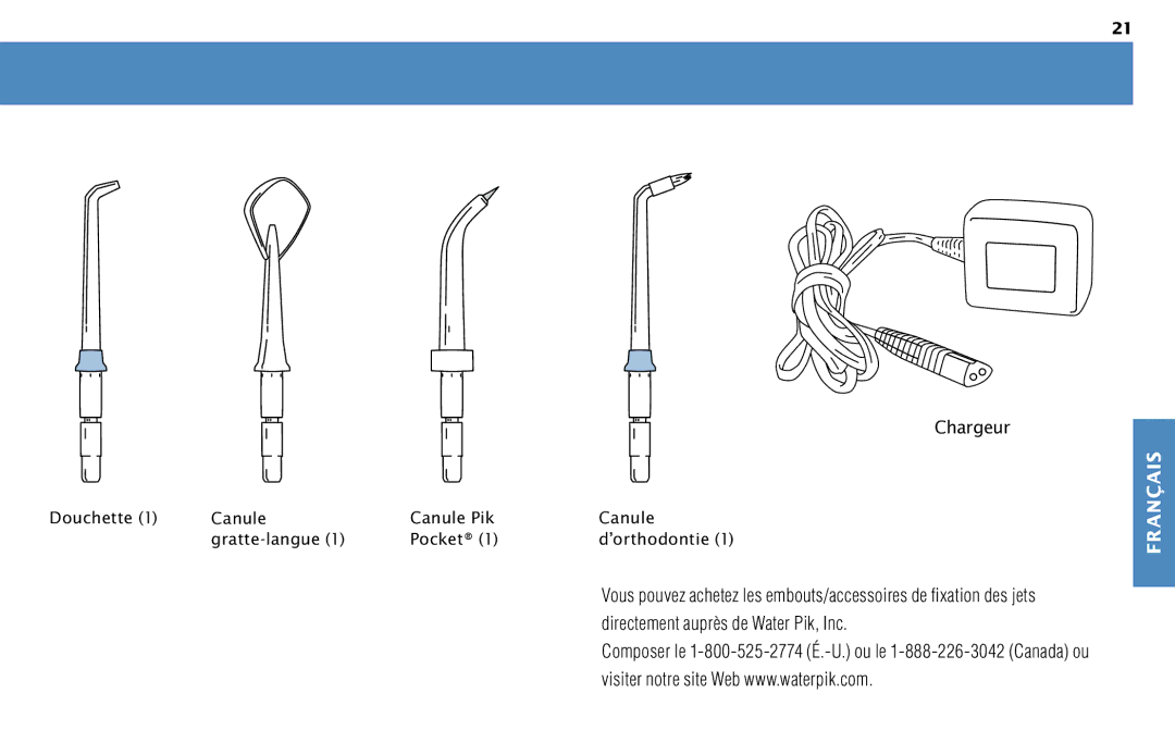 Waterpik Technologies WP-450 manual Français 