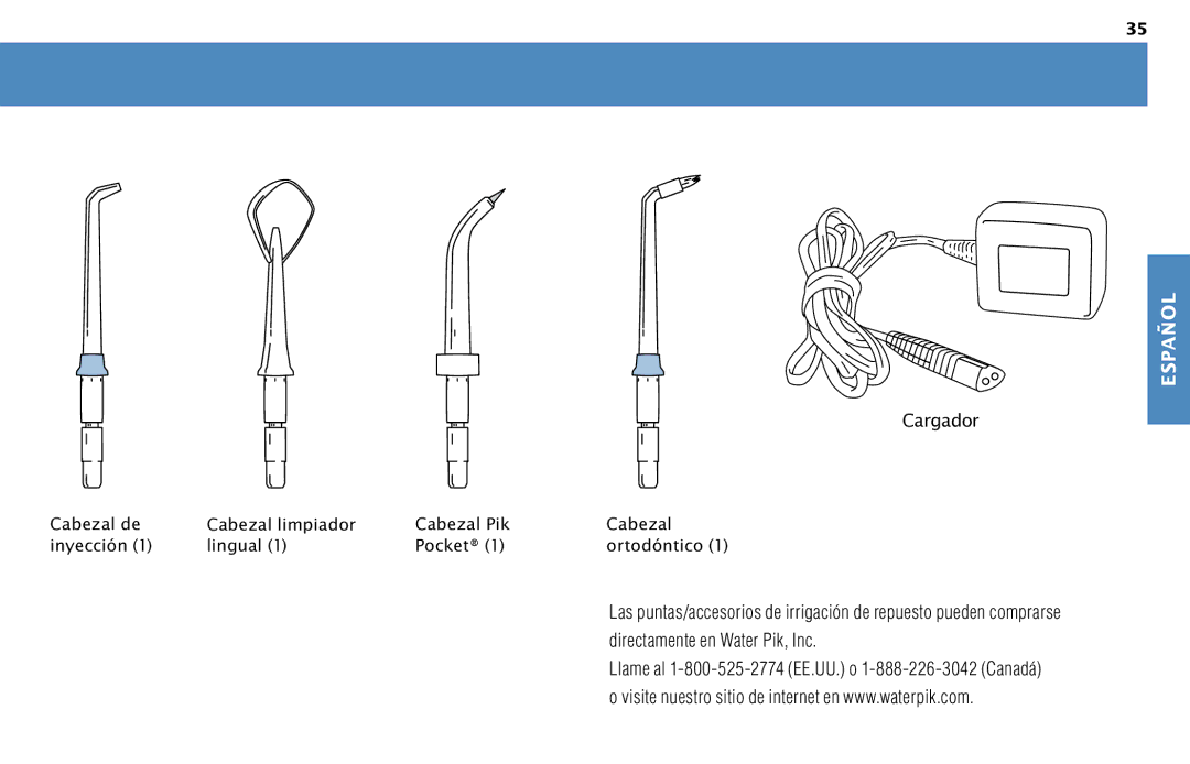 Waterpik Technologies WP-450 manual Español 