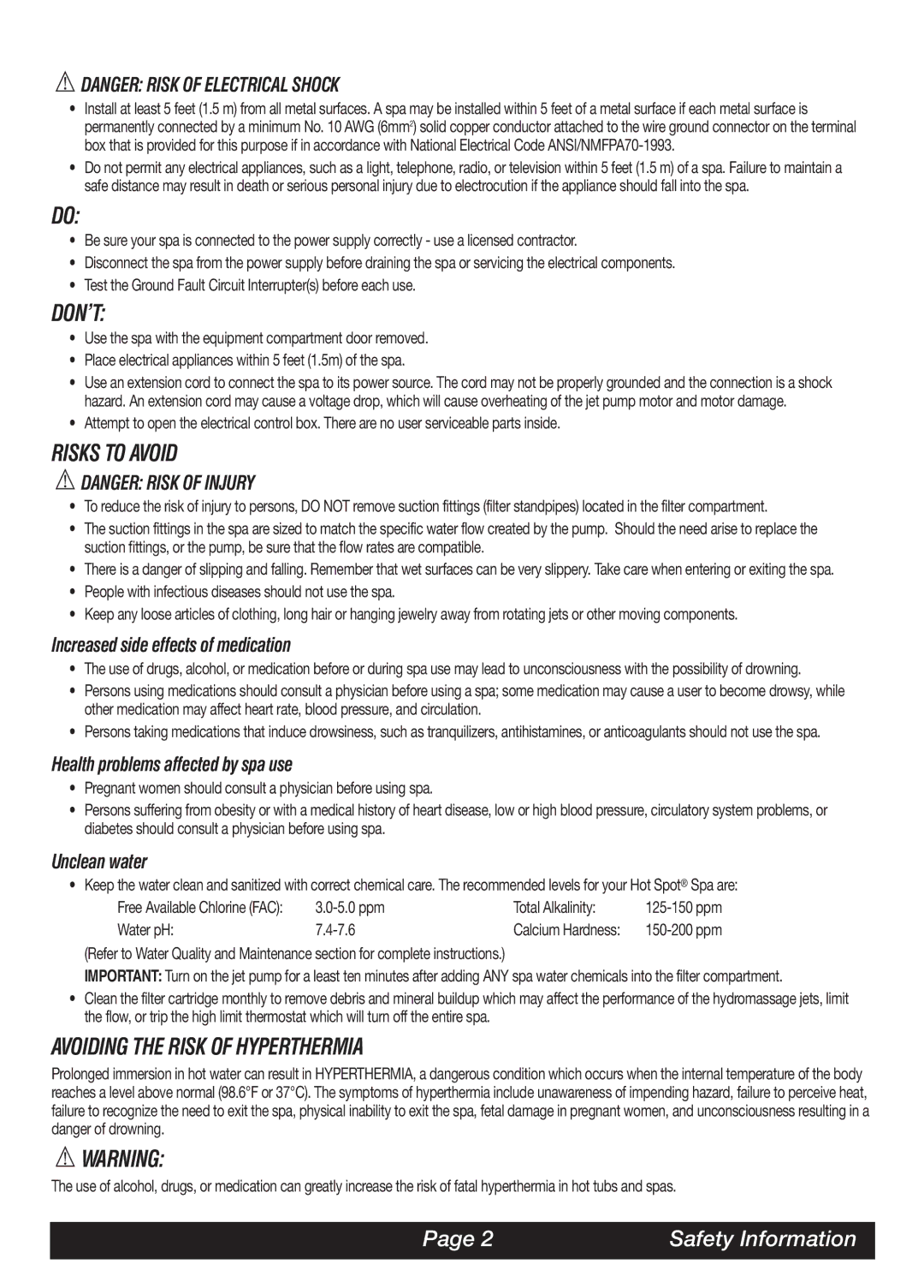 Watkins MAL, LAP Risks to Avoid, Avoiding the Risk of Hyperthermia, Increased side effects of medication, Unclean water 