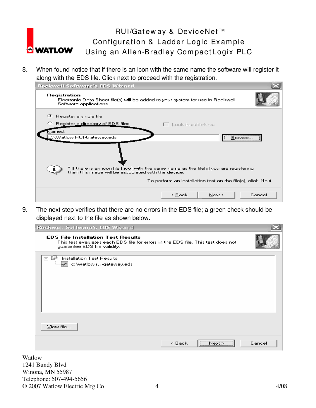 Watlow Electric Gateway & DeviceNet manual 