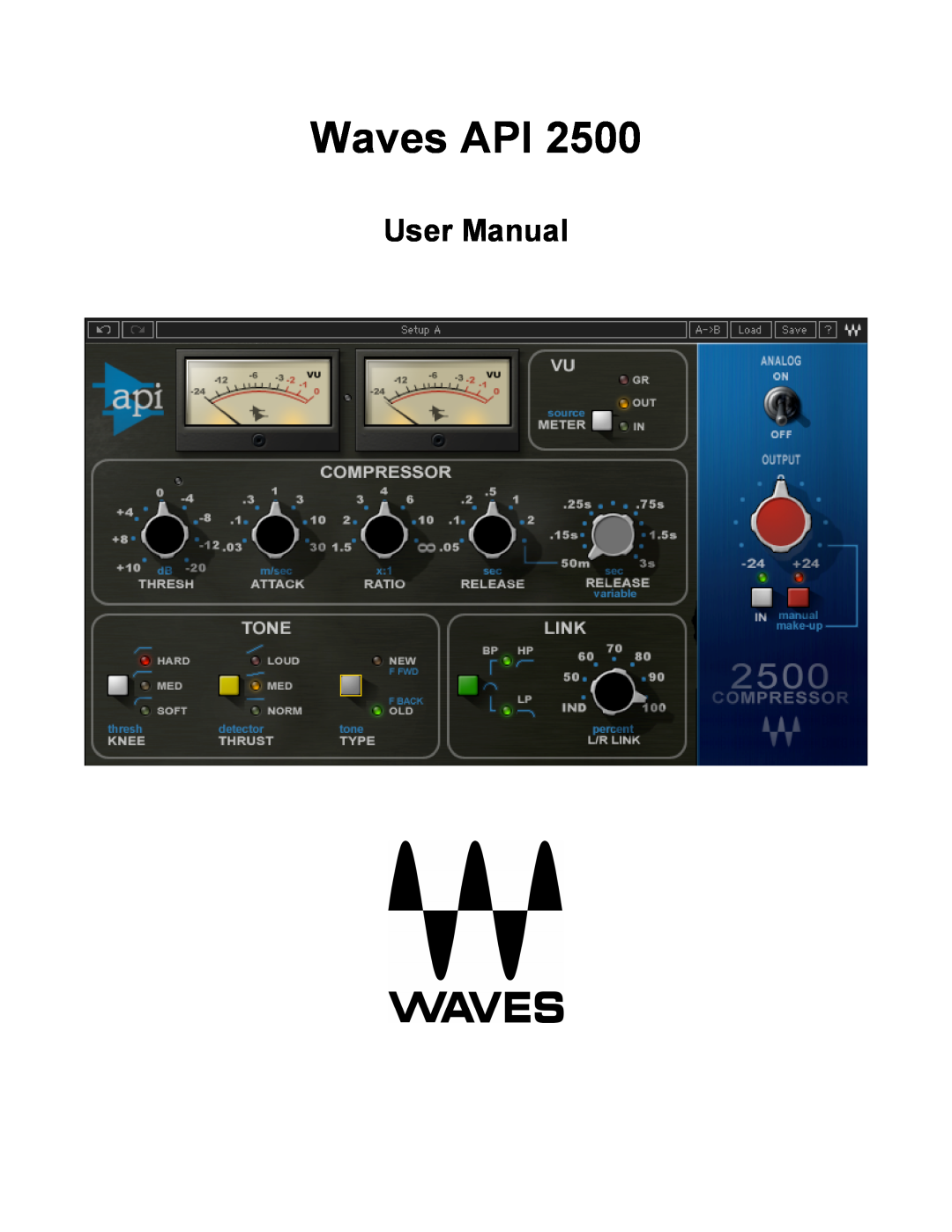 Waves 2500 user manual Waves API 
