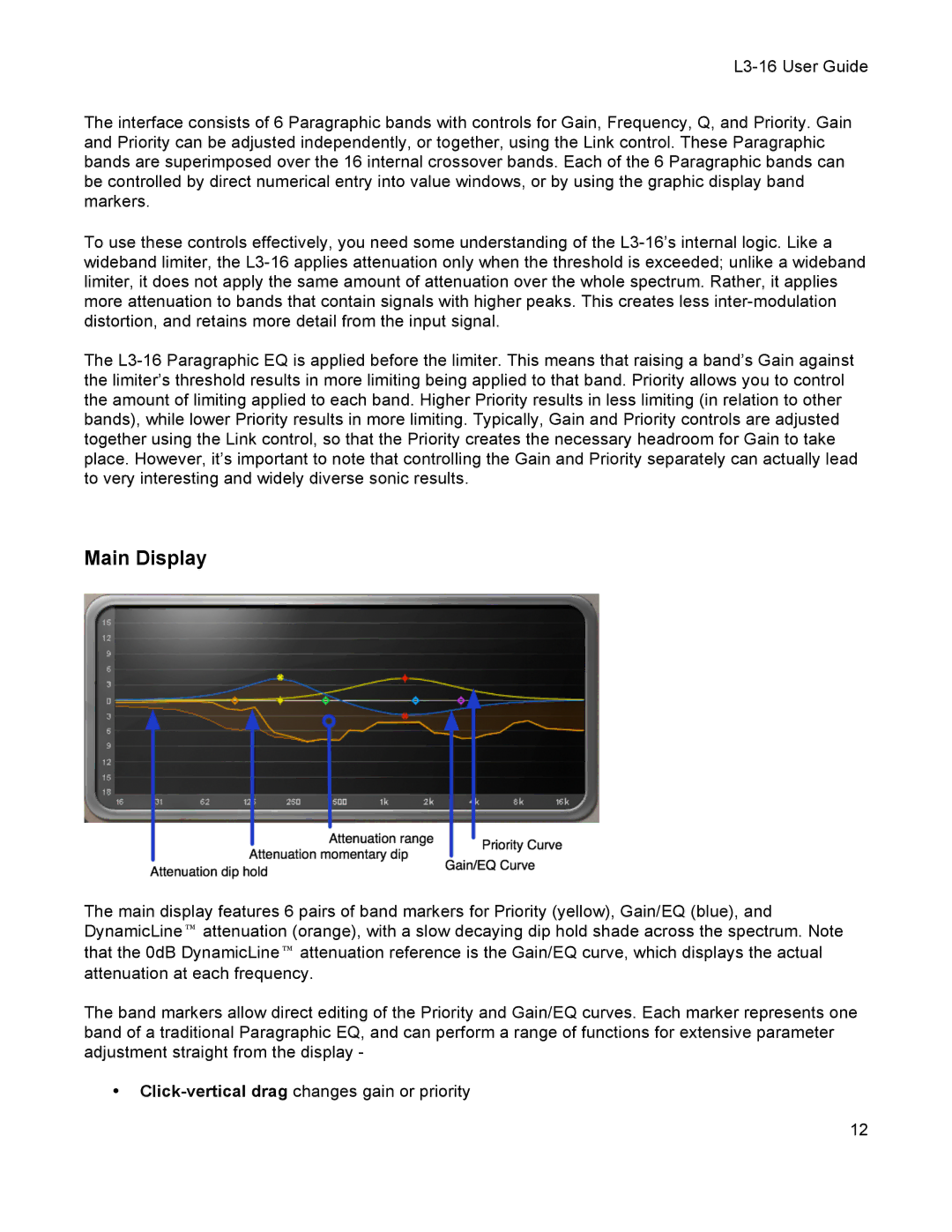 Waves L3-16 user manual Main Display 