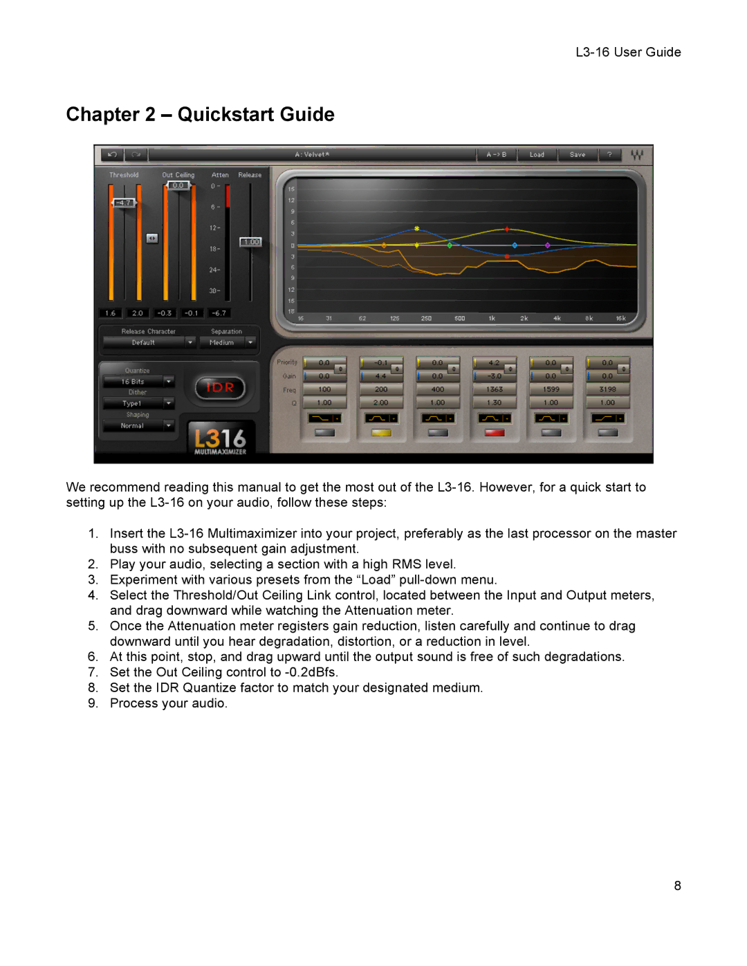 Waves L3-16 user manual Quickstart Guide 