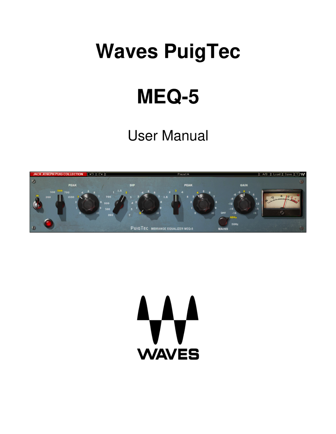 Waves MEQ-5 user manual 