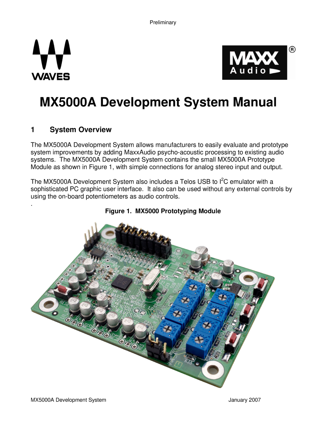 Waves system manual MX5000A Development System Manual 