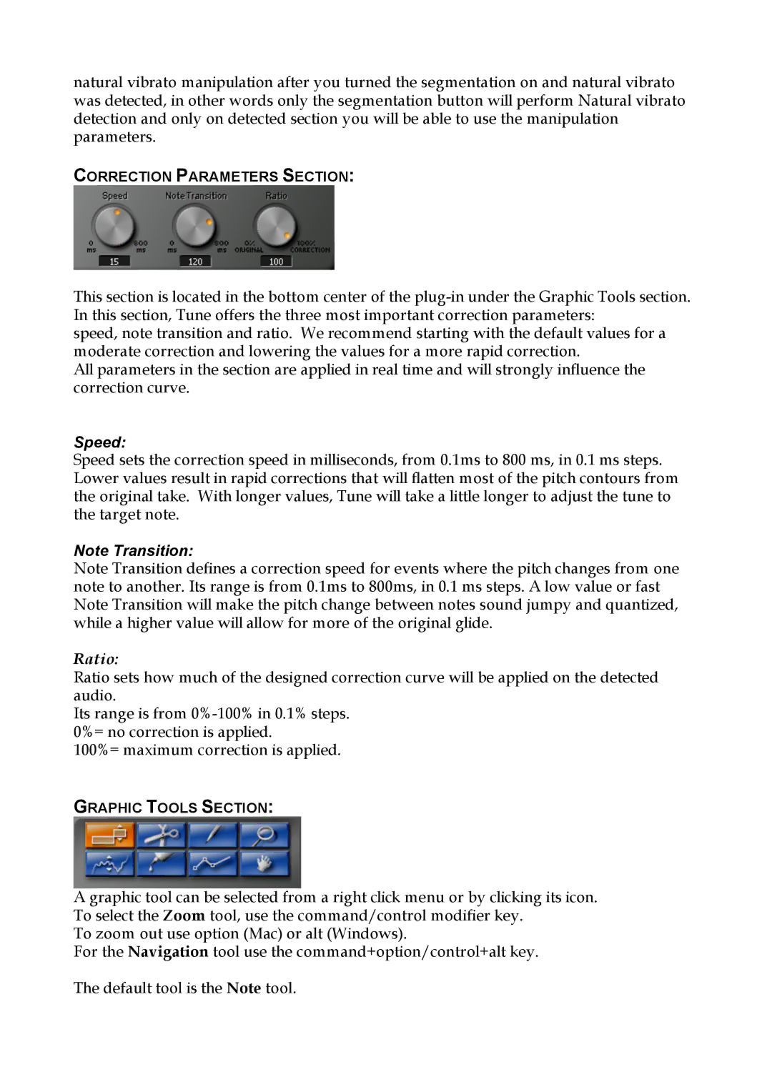 Waves Plug-in for Vocals and Monophonic manual Speed, Ratio 