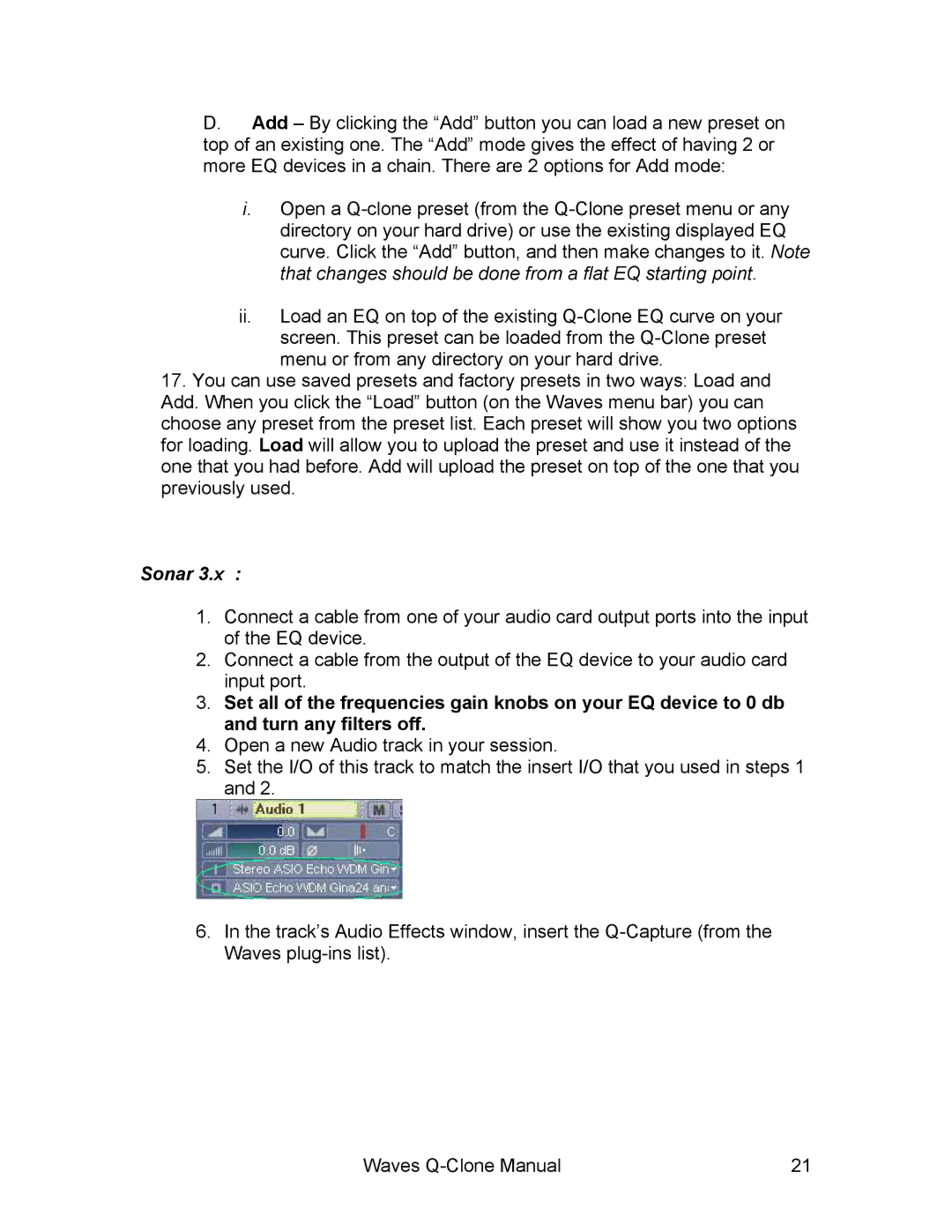 Waves Q-Clone manual Sonar 