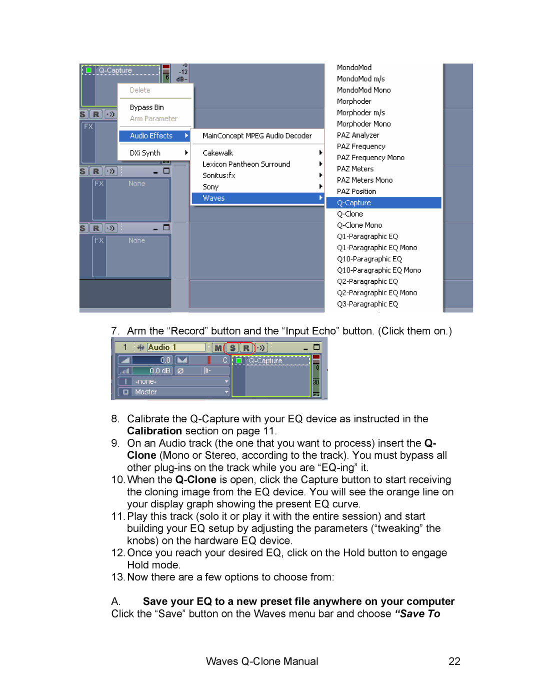 Waves manual Waves Q-Clone Manual 