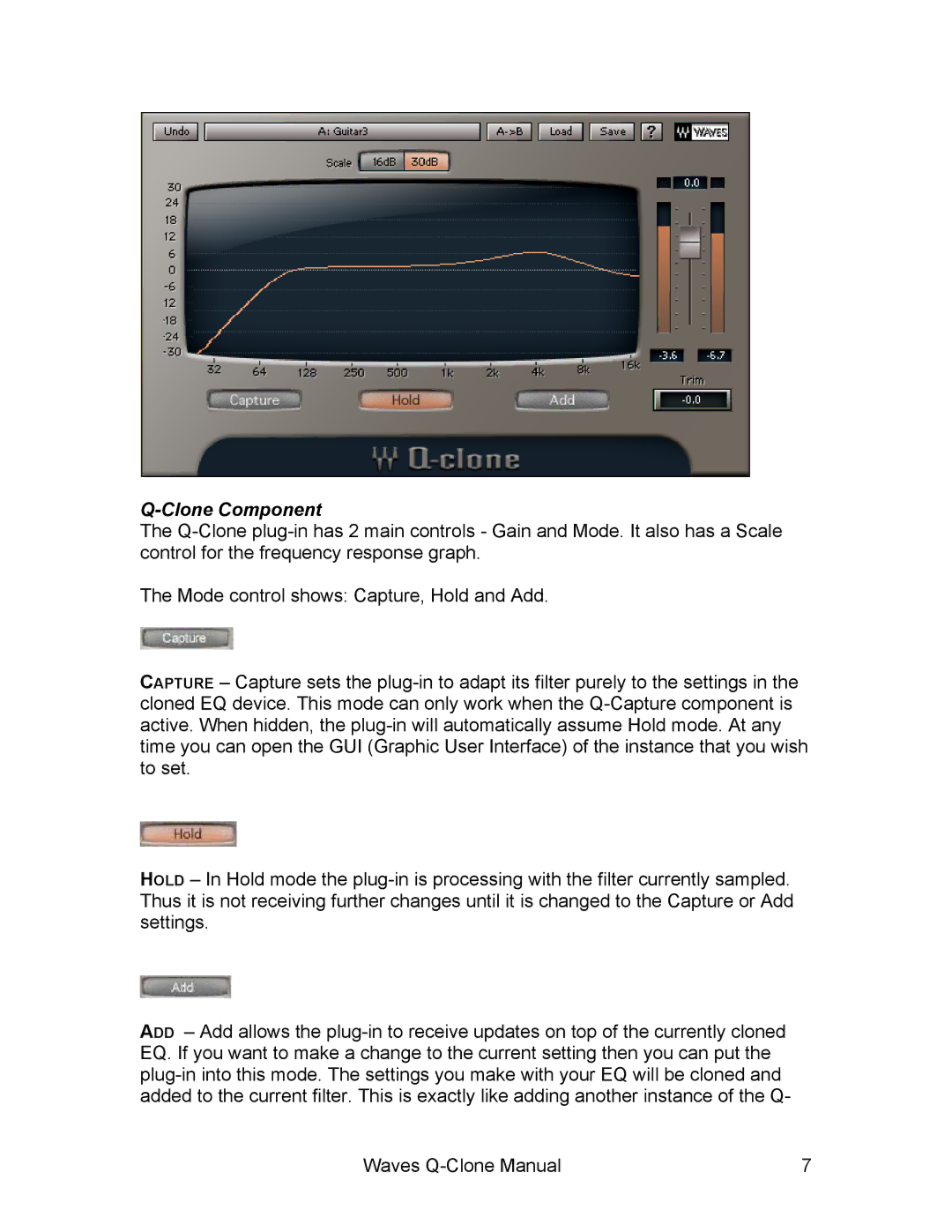 Waves Q-Clone manual Clone Component 