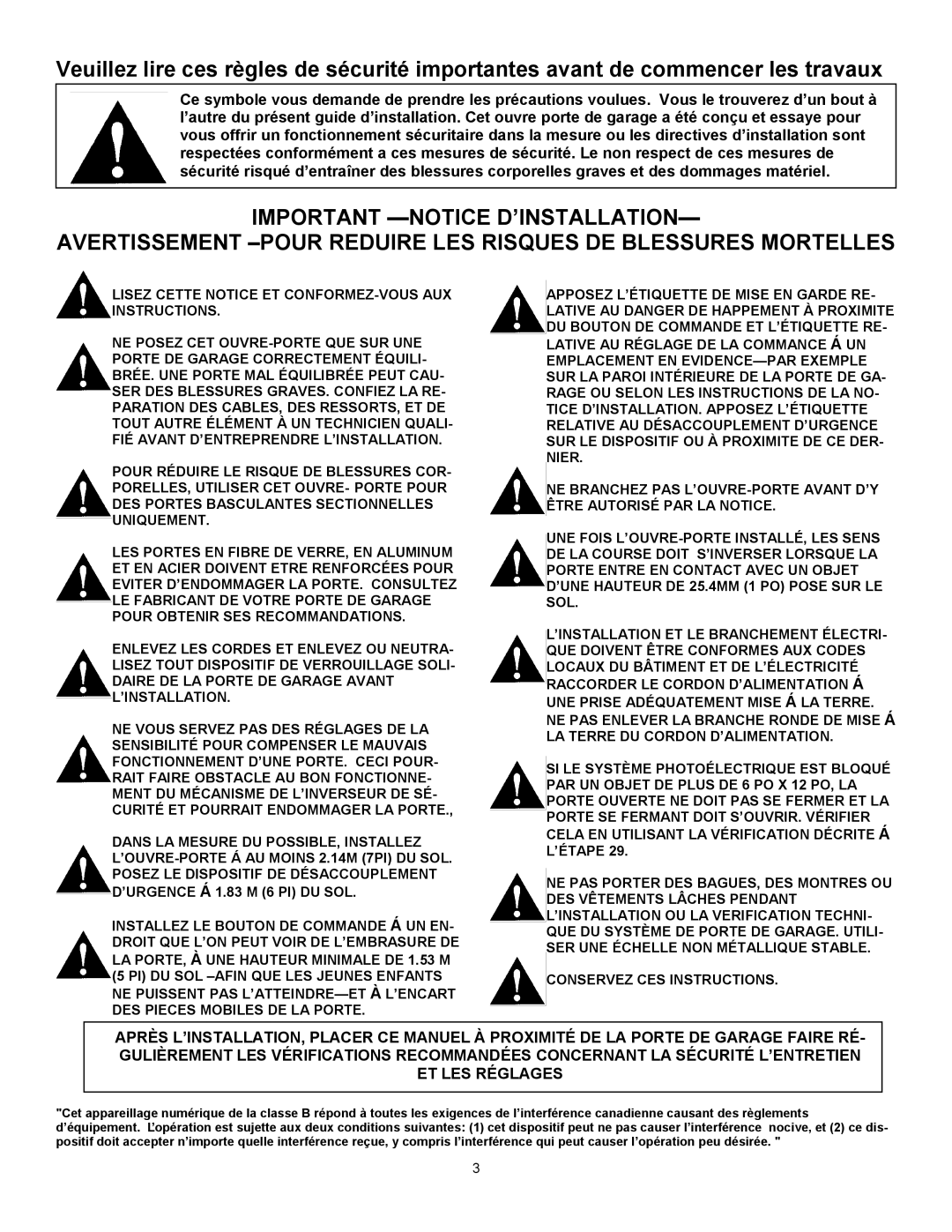 Wayne 3018DLX, 3014, 3514 user manual 