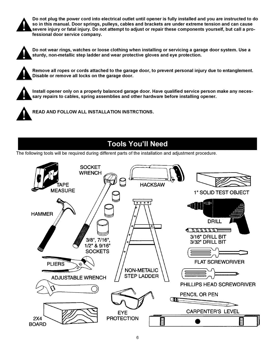 Wayne 3014, 3514, 3018DLX user manual Tools You’ll Need 