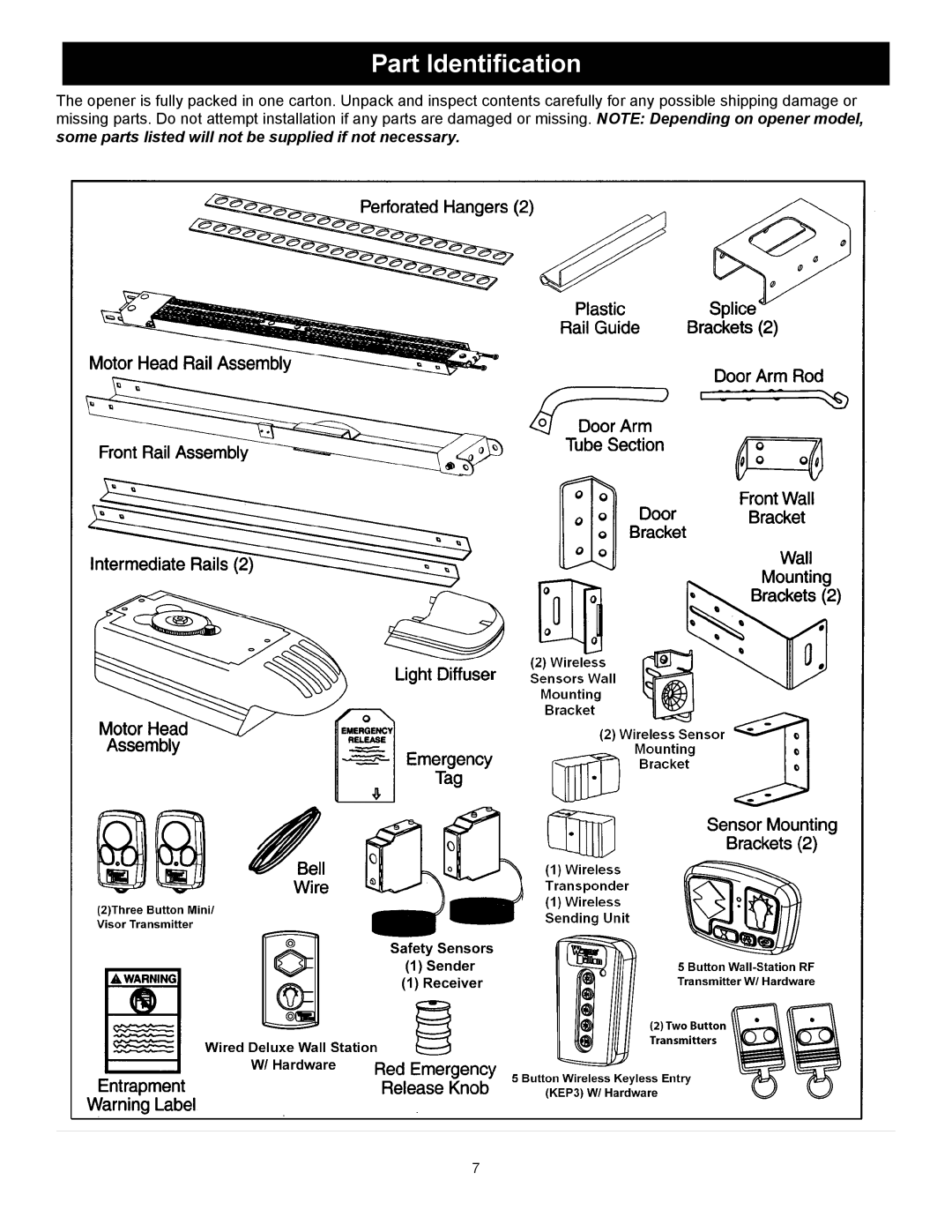 Wayne 3018DLX, 3014, 3514 user manual Part Identification 