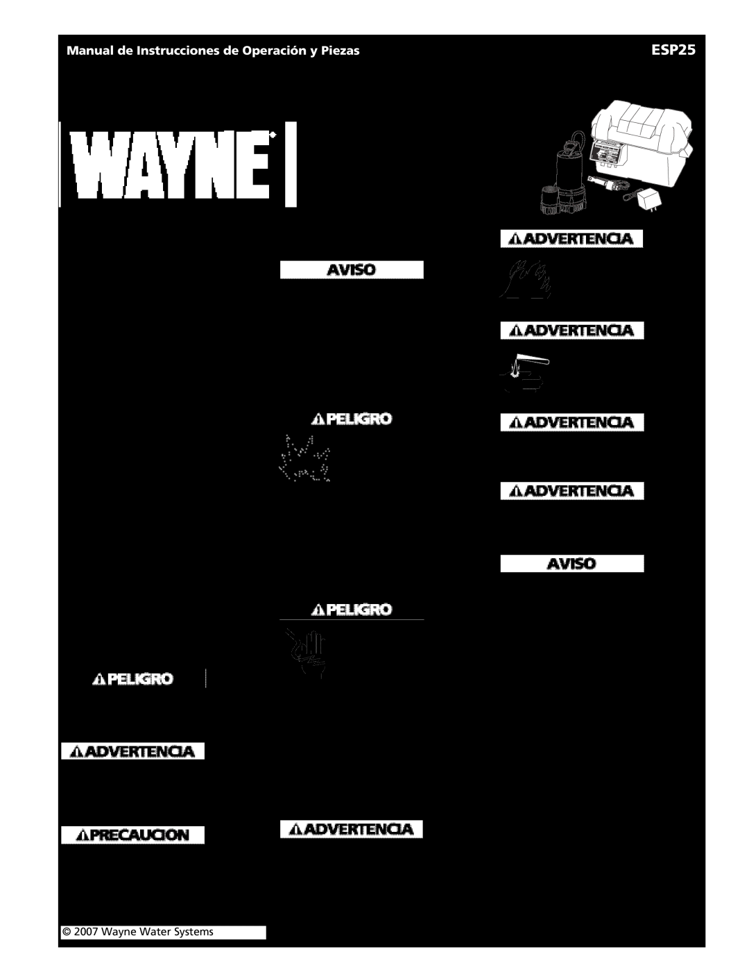 Wayne 352205-001 Bomba de respaldo para sumideros, Descripción, Medidas de Seguridad, Informaciones Generales de Seguridad 