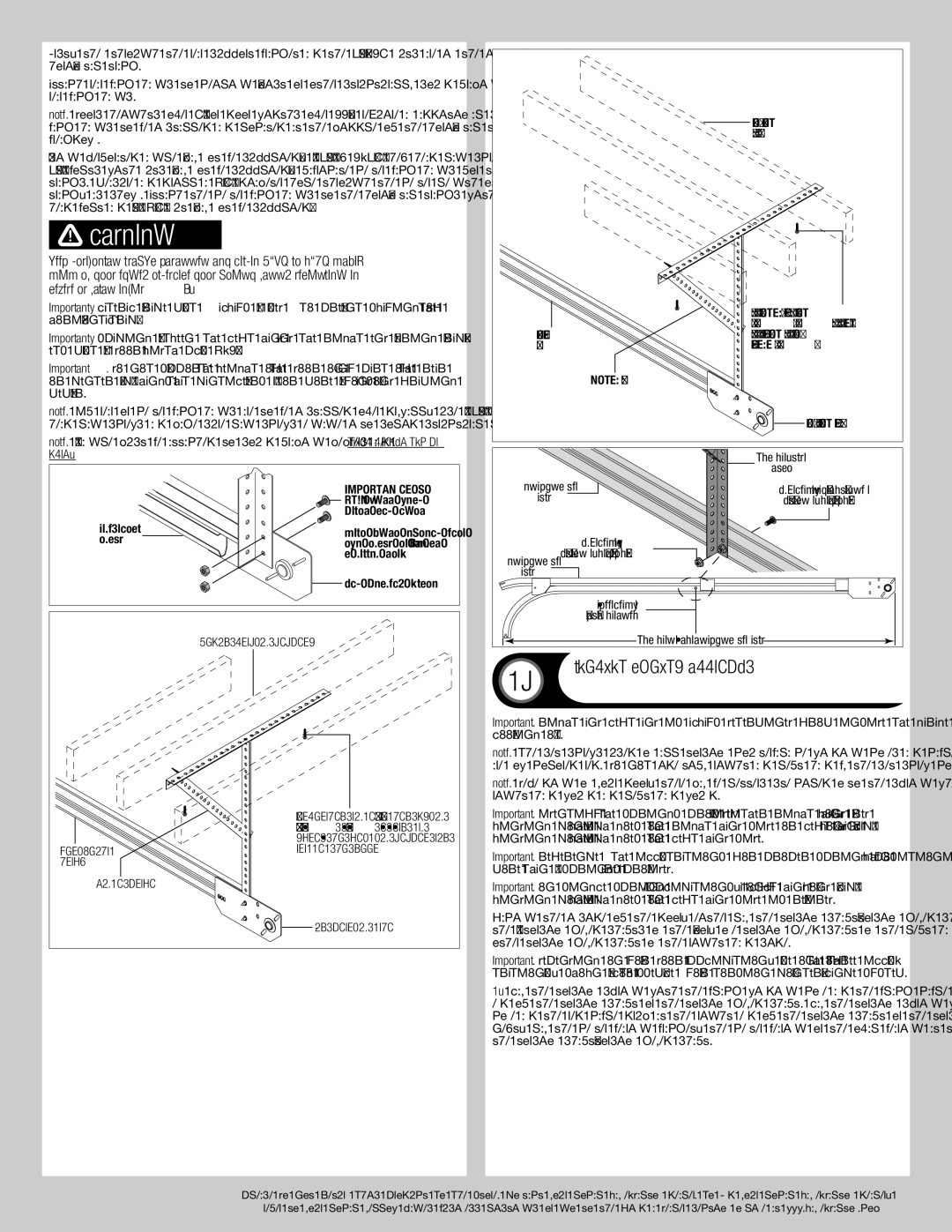 Wayne-Dalton 310/311, 105/110 installation instructions Torsion Spring Assembly 