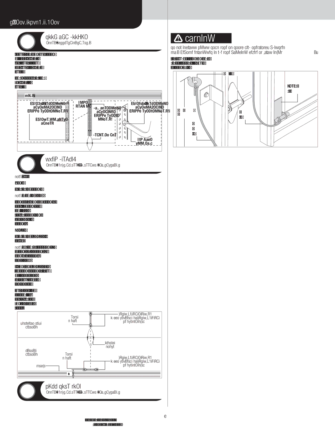 Wayne-Dalton 105/110, 310/311 Door Arm Hookup, Lift Handles, Pull Down Rope, Tools Needle nose pliers 