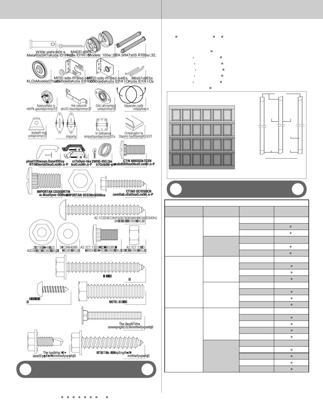 Wayne-Dalton 310/311, 105/110 installation instructions Door Section Identification, Bottom Section can be identified by #1 