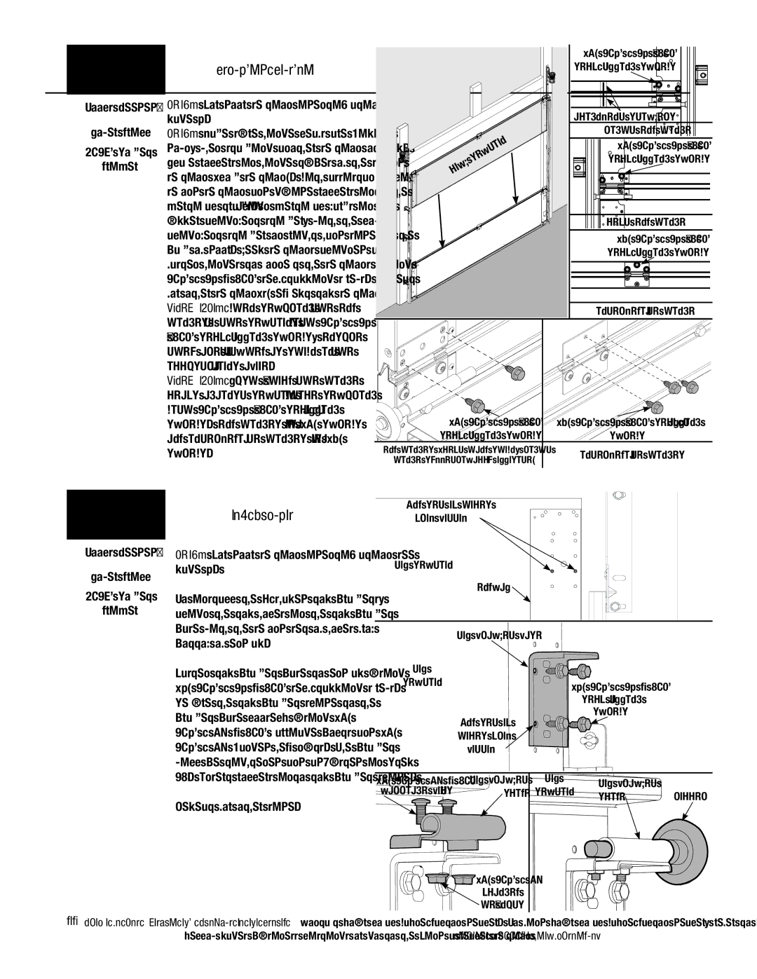 Wayne-Dalton 341458 installation instructions Stacking Sections, Top Brackets 