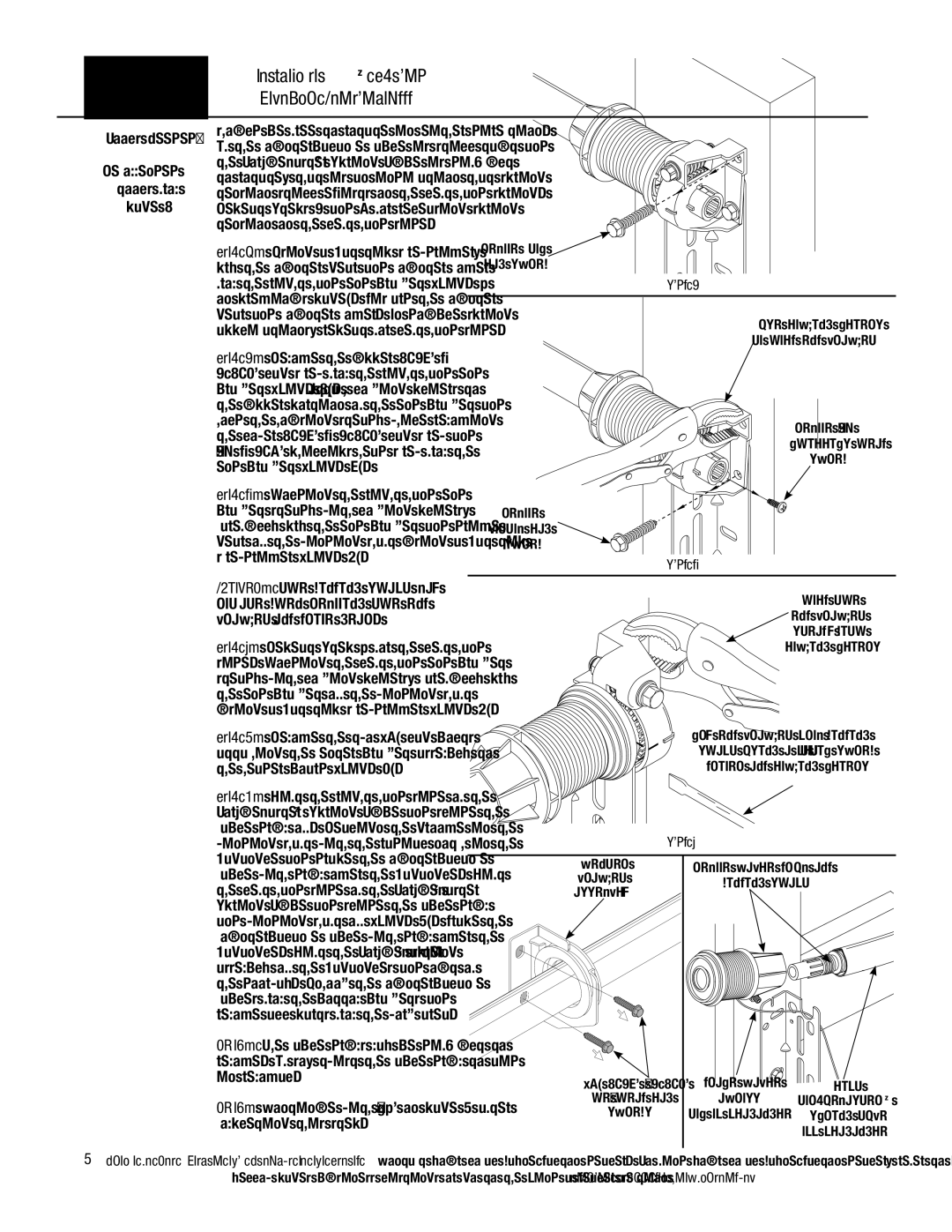 Wayne-Dalton 341458 installation instructions TorqueMaster Spring, Removal, Bracket and Drive Gear 