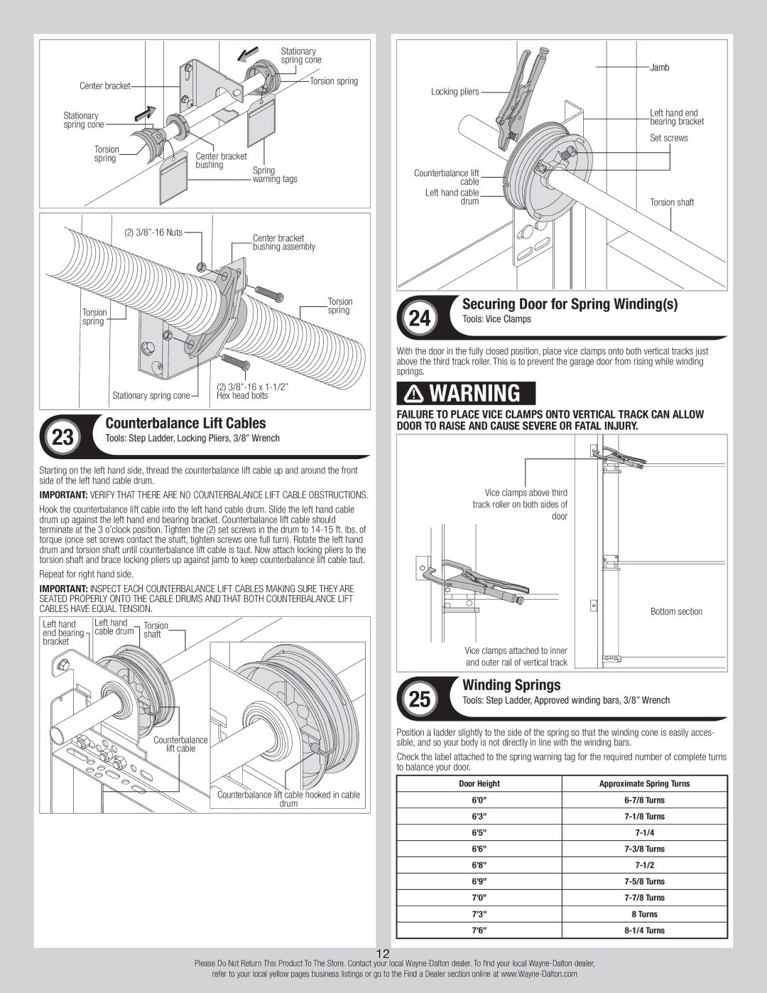 Wayne-Dalton 346918 Securing Door for Spring Windings, Counterbalance Lift Cables, Winding Springs 