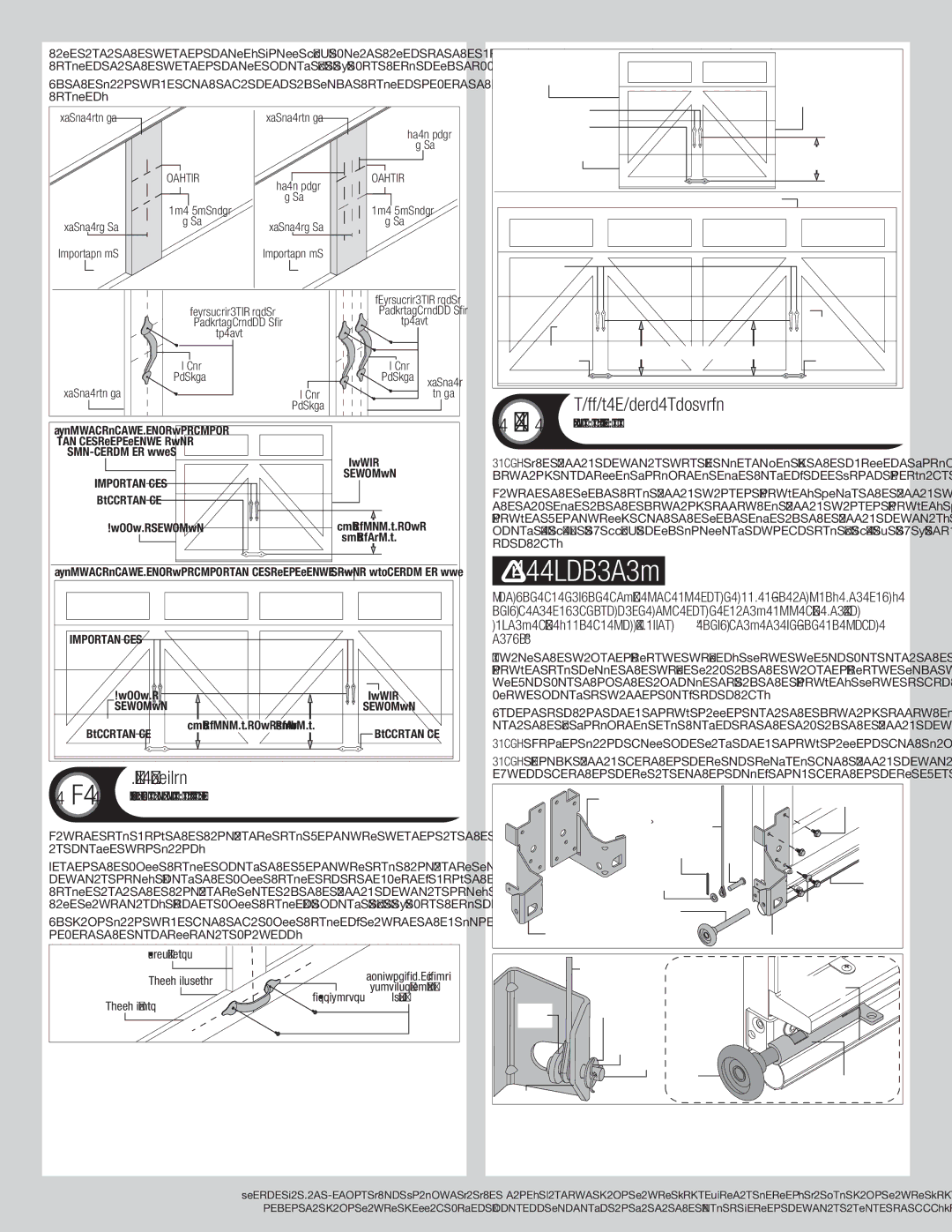 Wayne-Dalton 346919 installation instructions Pull Handles, Bottom Corner Brackets 