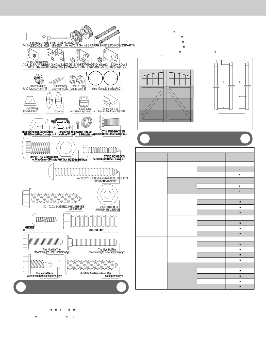 Wayne-Dalton 347610 installation instructions Door Section Identification, Graduated End Hinge Strut Identification 