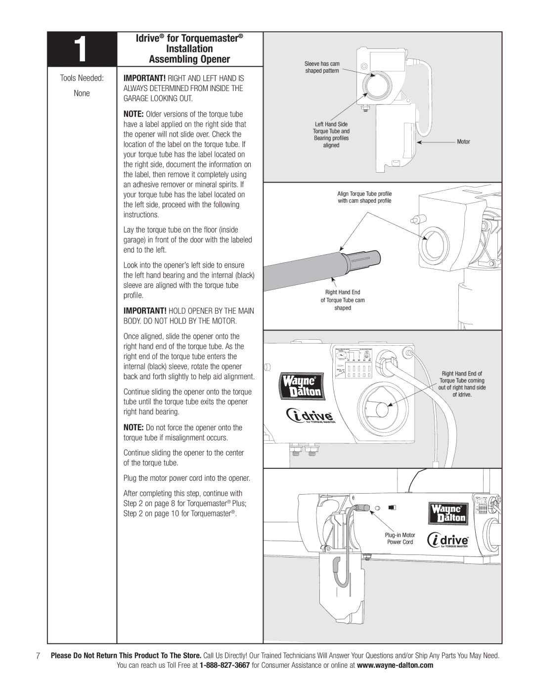 Wayne-Dalton 3663-372 installation instructions Installation, Assembling Opener 