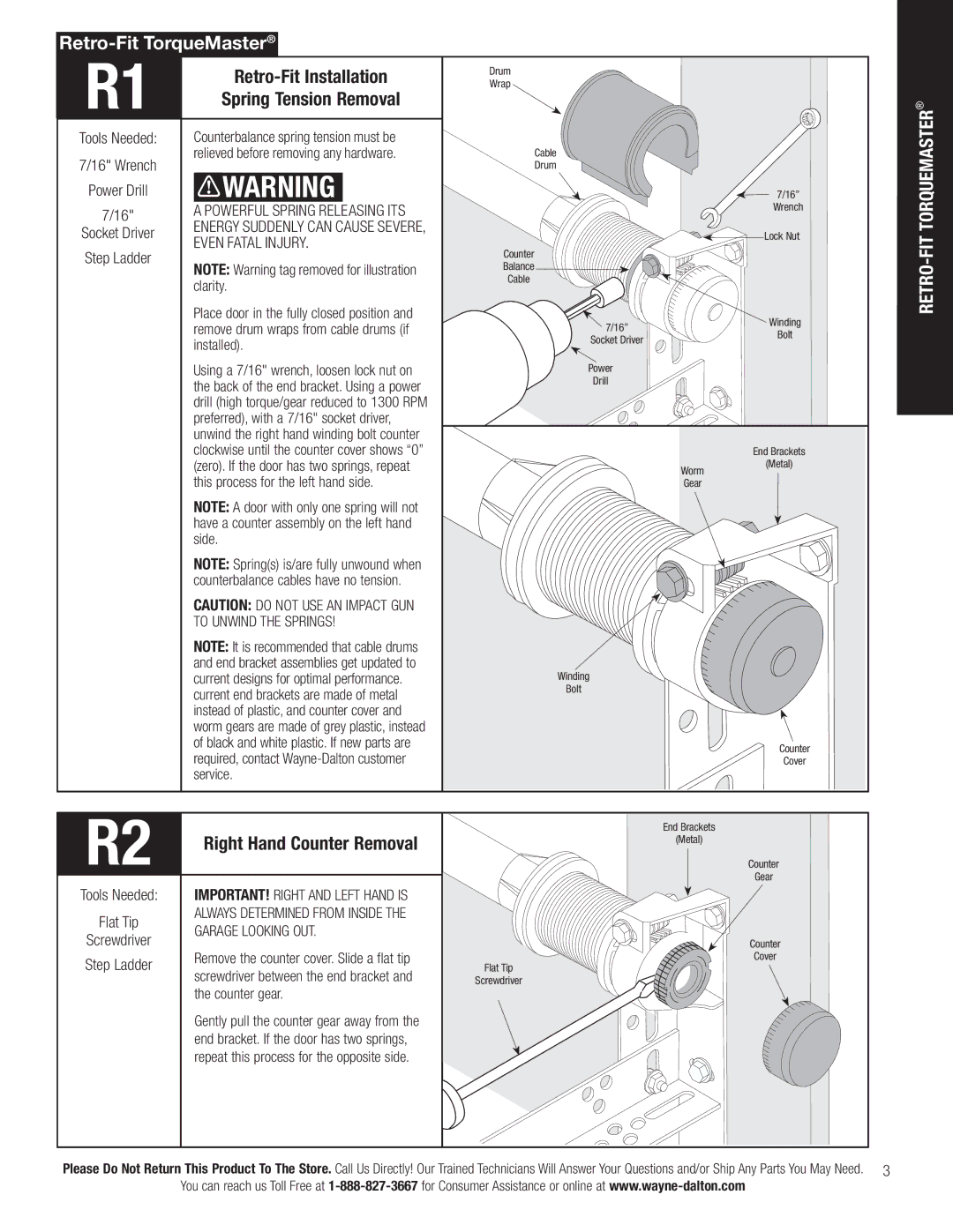 Wayne-Dalton 3790-Z Retro-Fit Installation, Powerful Spring Releasing ITS, Even Fatal Injury, Garage Looking OUT 