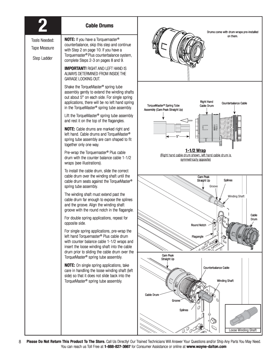 Wayne-Dalton 3790 Cable Drums, NOTE: If you have a Torquemaster, with on page 10. If you have a, Garage Looking Out 