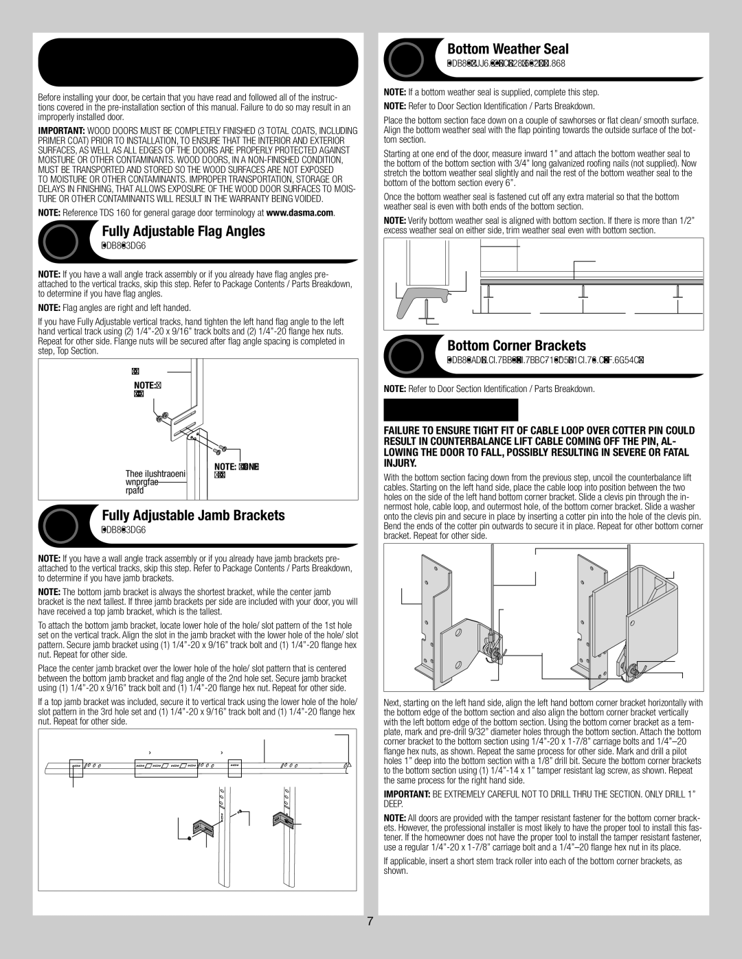 Wayne-Dalton 47, 43, 40, 42, 45 installation instructions 