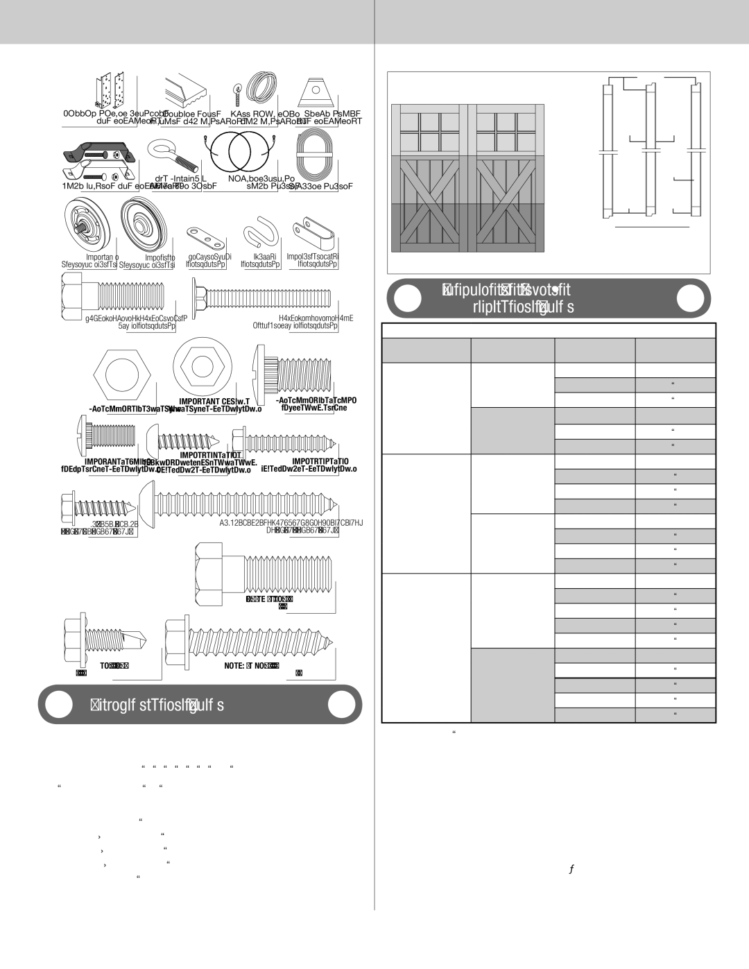 Wayne-Dalton 44 installation instructions Graduated End Hinge Strut Identification, Door Section Identification 