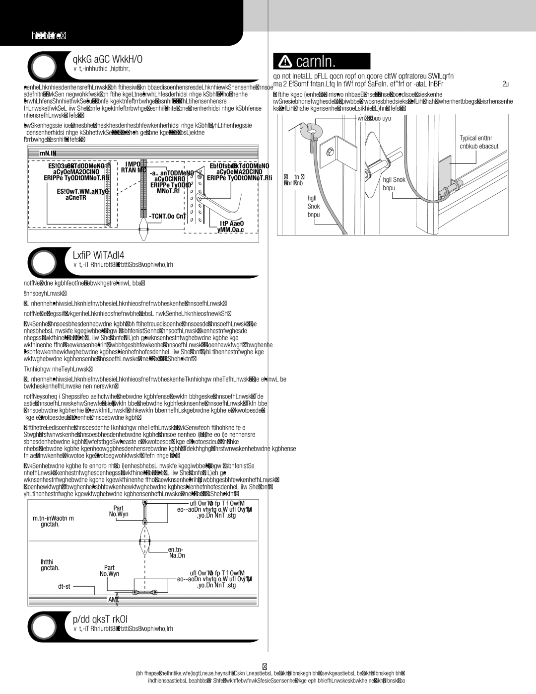 Wayne-Dalton 44 installation instructions Door Arm Hookup, Lift Handles, Pull Down Rope, Tools Needle nose pliers 