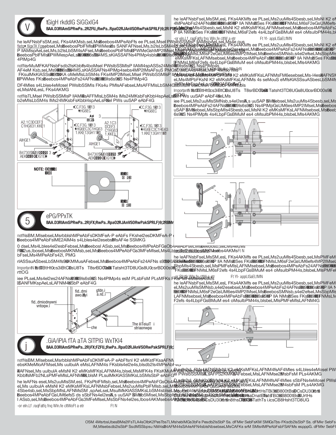 Wayne-Dalton 44 installation instructions Track Roller Carriers, Strutting, Graduated End And Center Hinges 