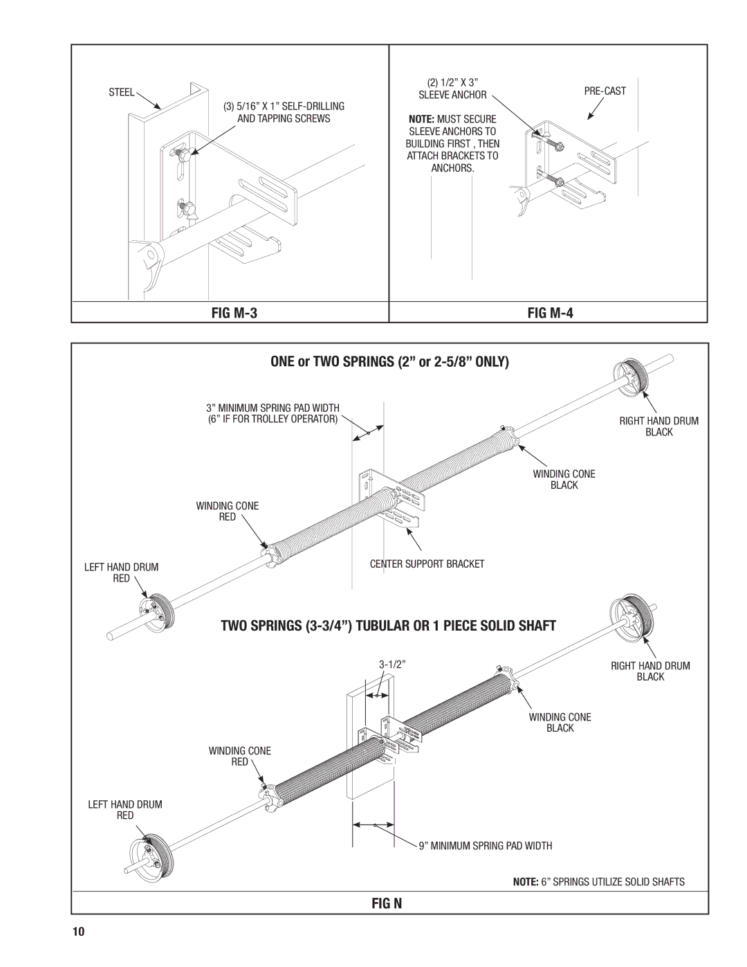 Wayne-Dalton 451, 452 installation instructions Fig N, Steel 