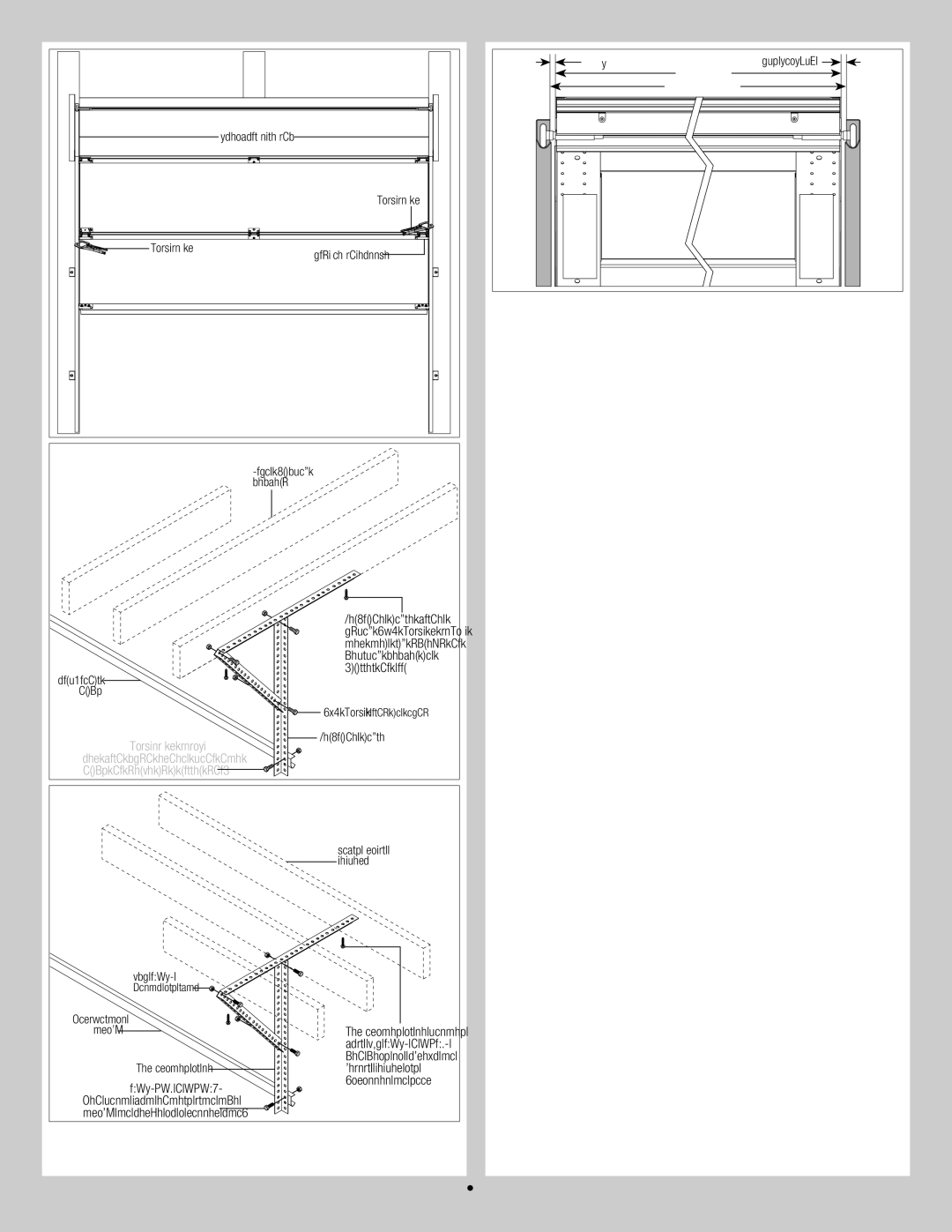 Wayne-Dalton 6600 installation instructions Horizontal tracks, Vice clamp 2nd Track roller Sound framing Members To 7/8 