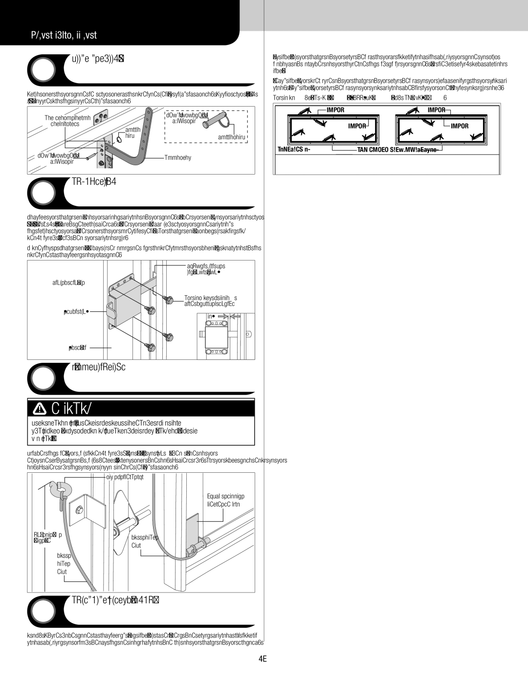 Wayne-Dalton 6600 installation instructions Door Arm Hookup, Inside Lock, Pull Down Rope, Interior Lite Caulking 