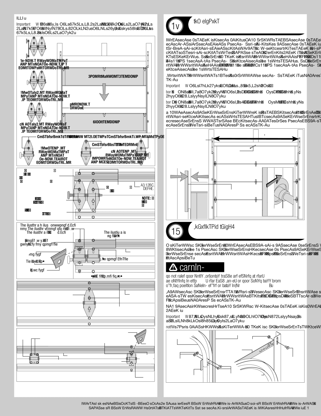 Wayne-Dalton 7100 Series installation instructions Top Section, Horizontal Tracks 