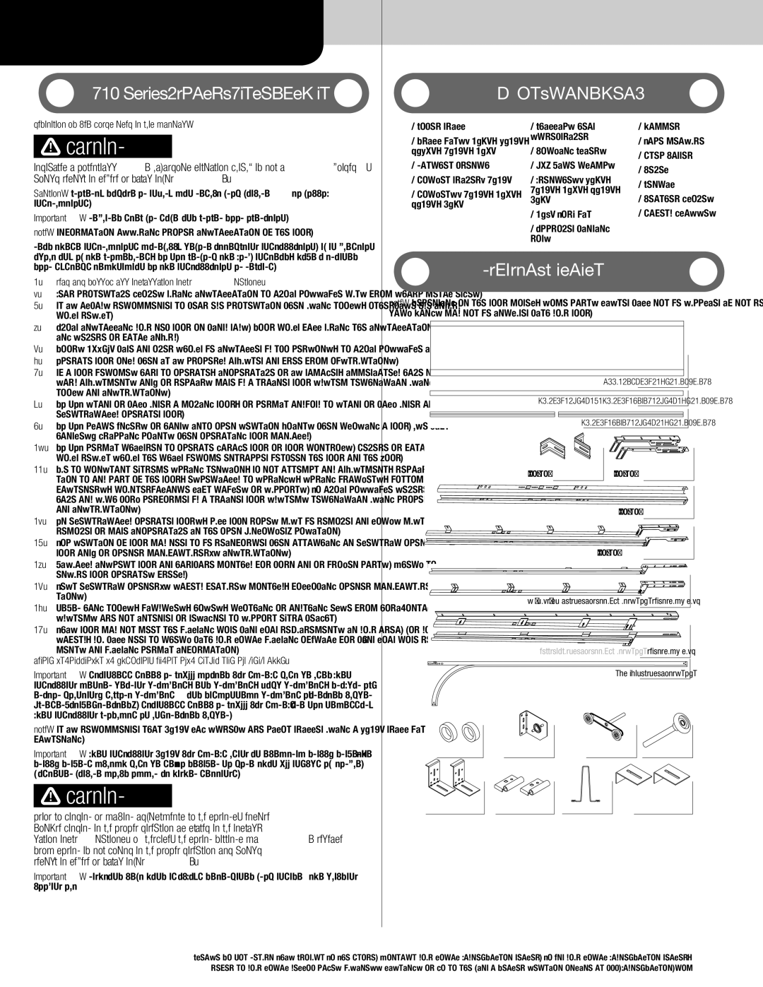 Wayne-Dalton 7100 Series installation instructions Important Safety Instructions Tools Required, Package Contents 