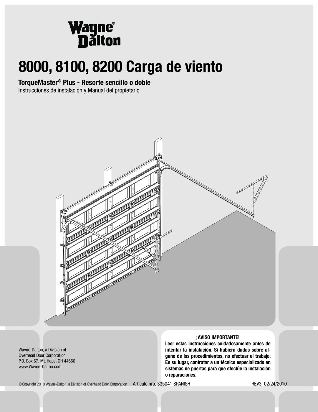 Wayne-Dalton installation instructions All Residential Door Models, 8000 & 9000 Series & Wood Doors, Tools Required 