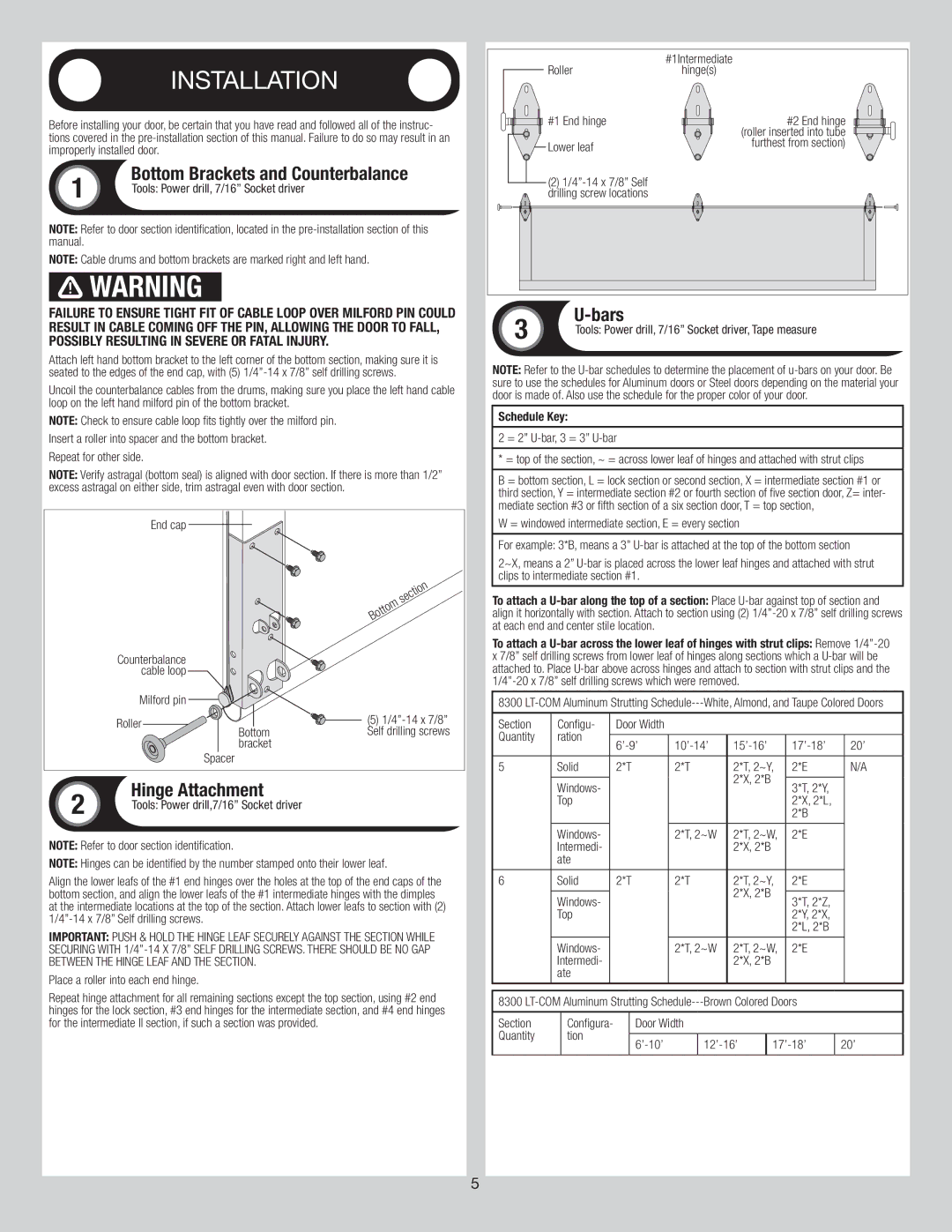 Wayne-Dalton 8500, 8300 installation instructions 